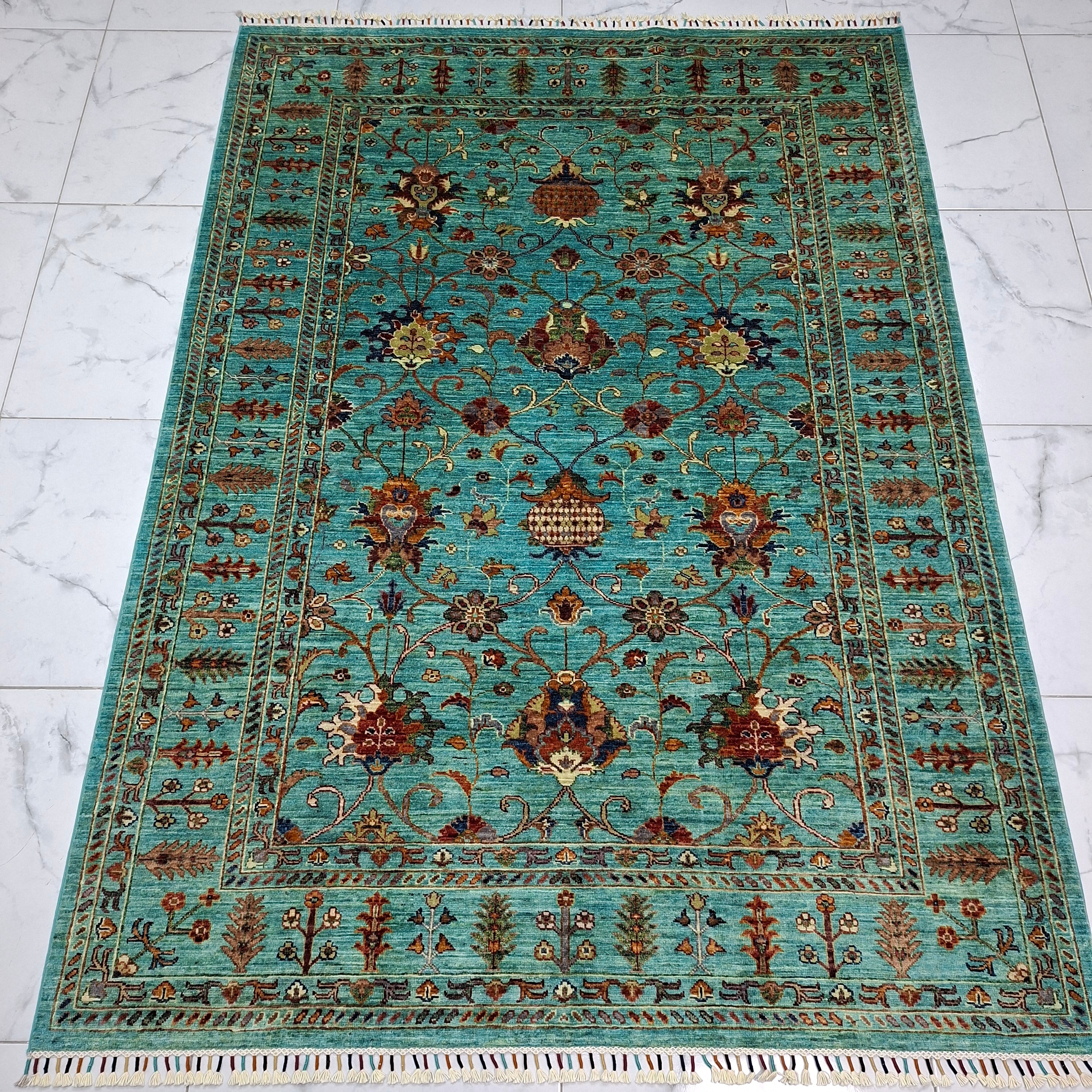 Ziegler (Chobi) / Sultani Tarzı El Dokuma Halı | 241x175 cm – 35x40 İlmek – %100 Yün – Doğal Boya – Yeni Dokuma