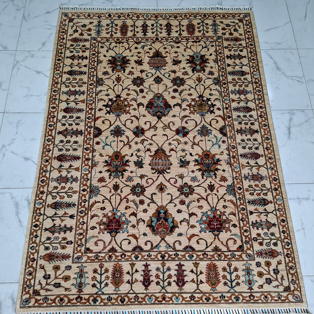 ZIEGLER (CHOBI) EL DOKUMA HALI | 241x175 CM – 35x40 İLMEK – %100 YÜN – DOĞAL BOYA – YENİ DOKUMA