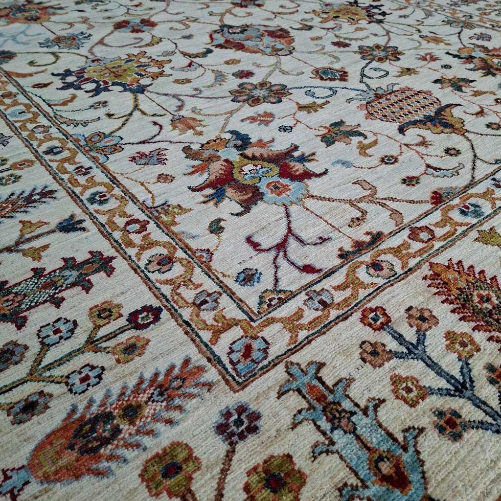 ZIEGLER (CHOBI) EL DOKUMA HALI | 241x175 CM – 35x40 İLMEK – %100 YÜN – DOĞAL BOYA – YENİ DOKUMA