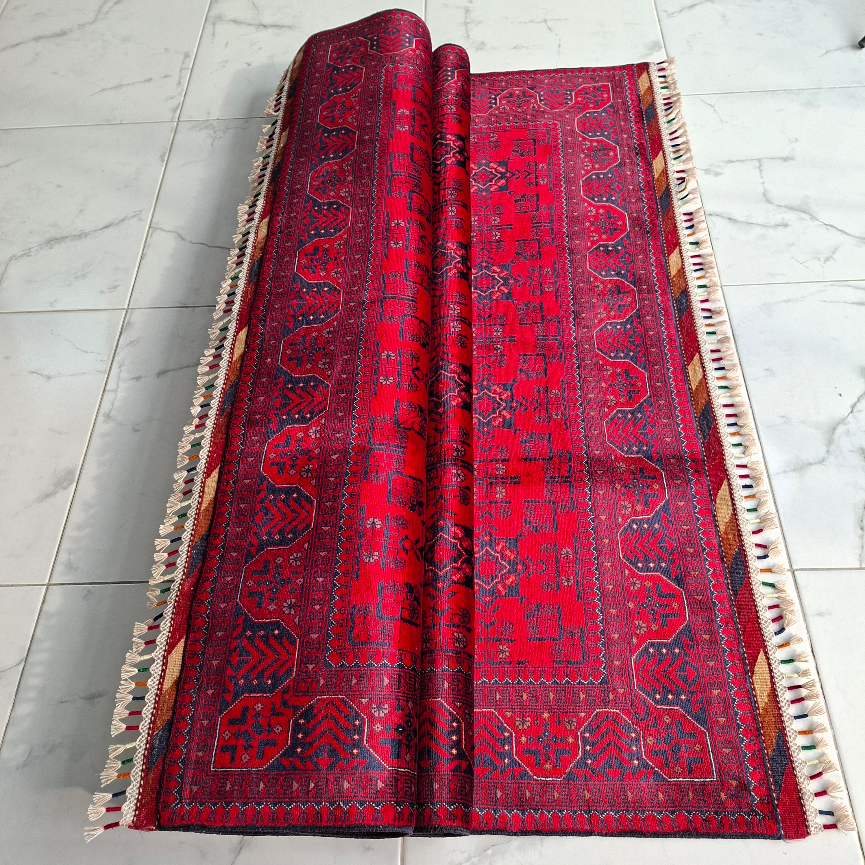 BİLİCİK (BUHARA – TEKKE TÜRKMEN) EL DOKUMA HALI | 237x168 CM – 50x50 İLMEK – %100 YÜN – DOĞAL BOYA – YENİ DOKUMA