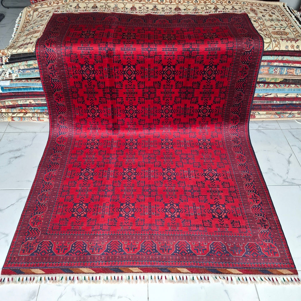 BİLİCİK (BUHARA – TEKKE TÜRKMEN) EL DOKUMA HALI | 237x168 CM – 50x50 İLMEK – %100 YÜN – DOĞAL BOYA – YENİ DOKUMA