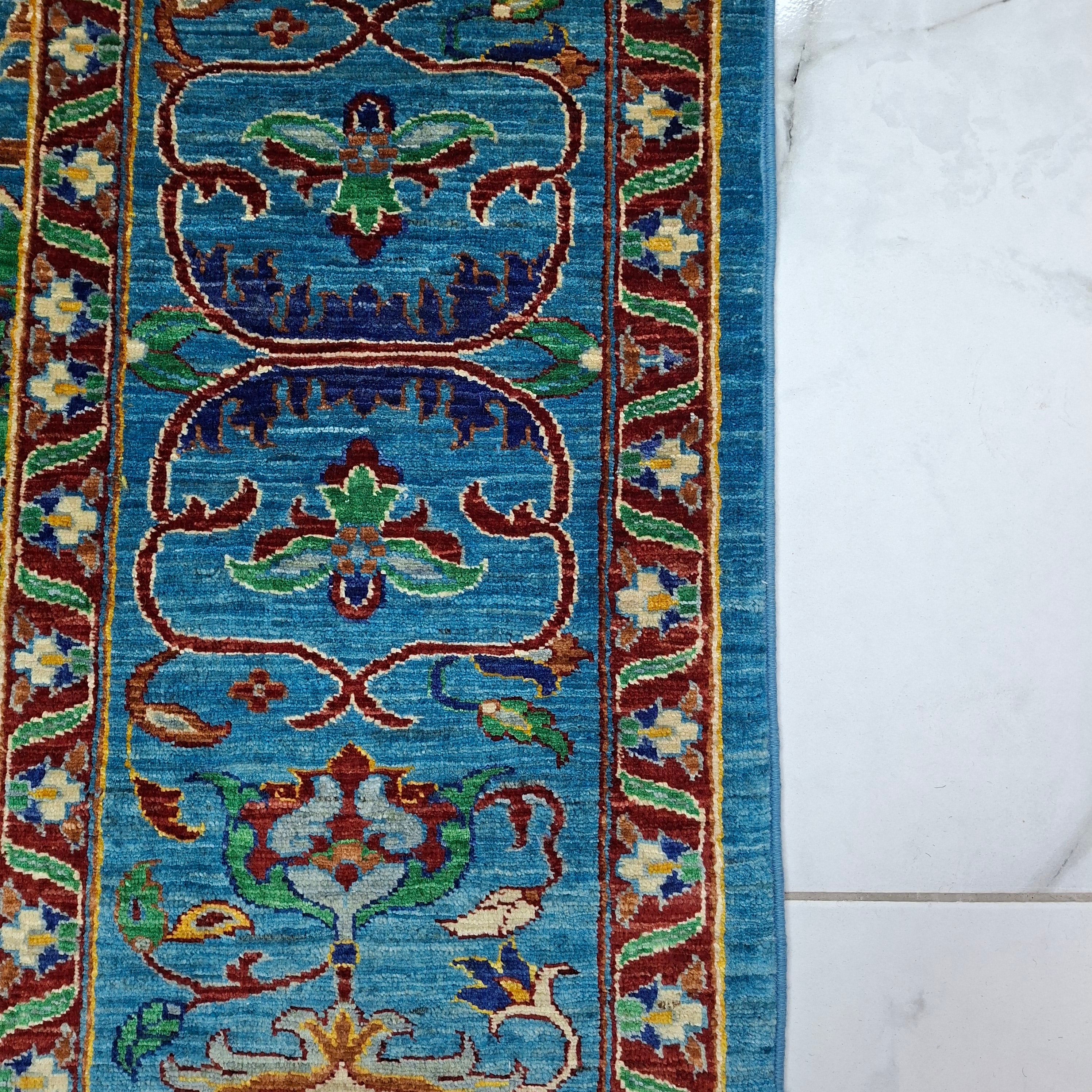 SULTANİ EL DOKUMA HALI | 292x215 CM – 50x50 İLMEK – %100 YÜN – DOĞAL BOYA – YENİ DOKUMA