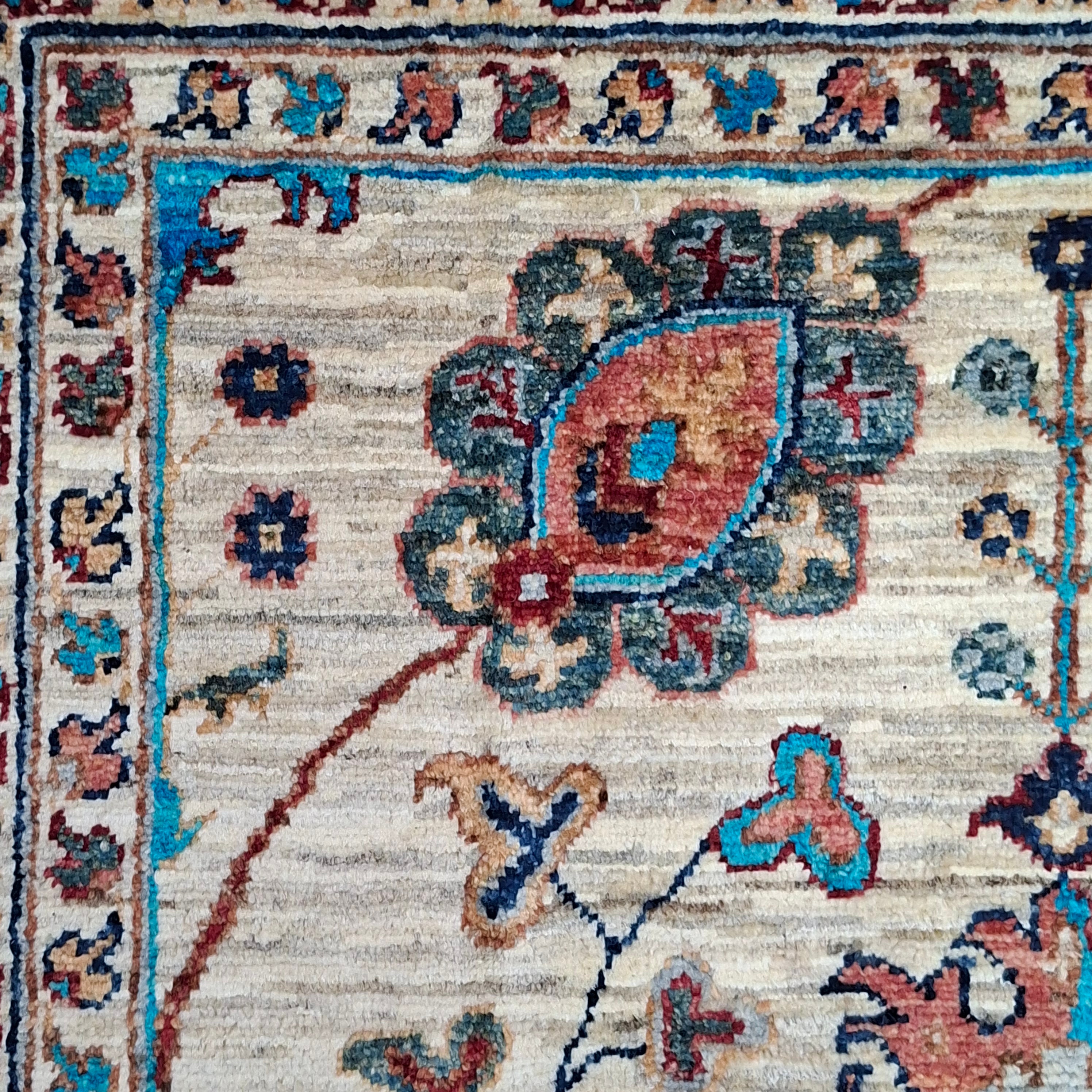 ZIEGLER (CHOBI) EL DOKUMA HALI | 296x201 CM – 35x40 İLMEK – %100 YÜN – DOĞAL BOYA – YENİ DOKUMA