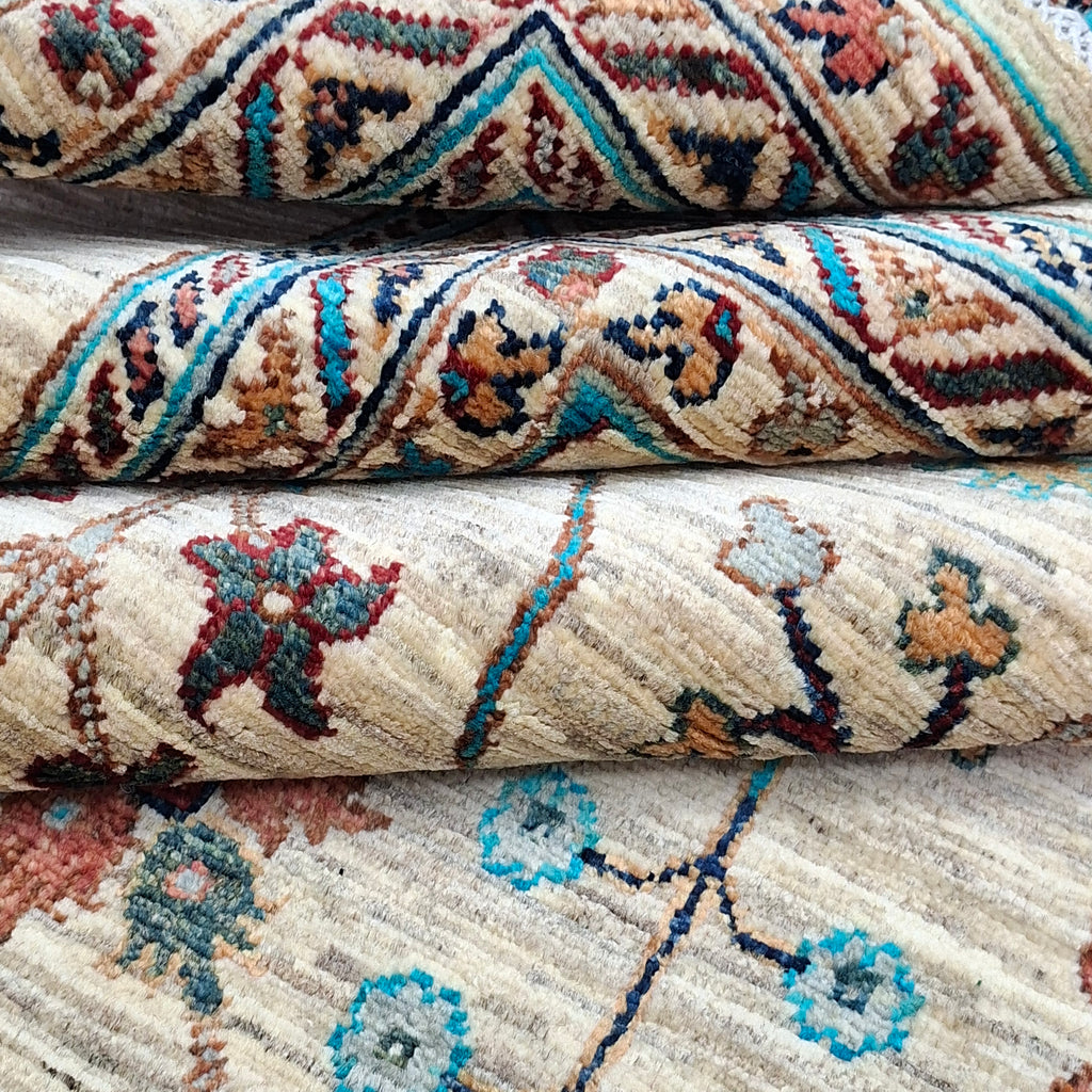 ZIEGLER (CHOBI) EL DOKUMA HALI | 296x201 CM – 35x40 İLMEK – %100 YÜN – DOĞAL BOYA – YENİ DOKUMA