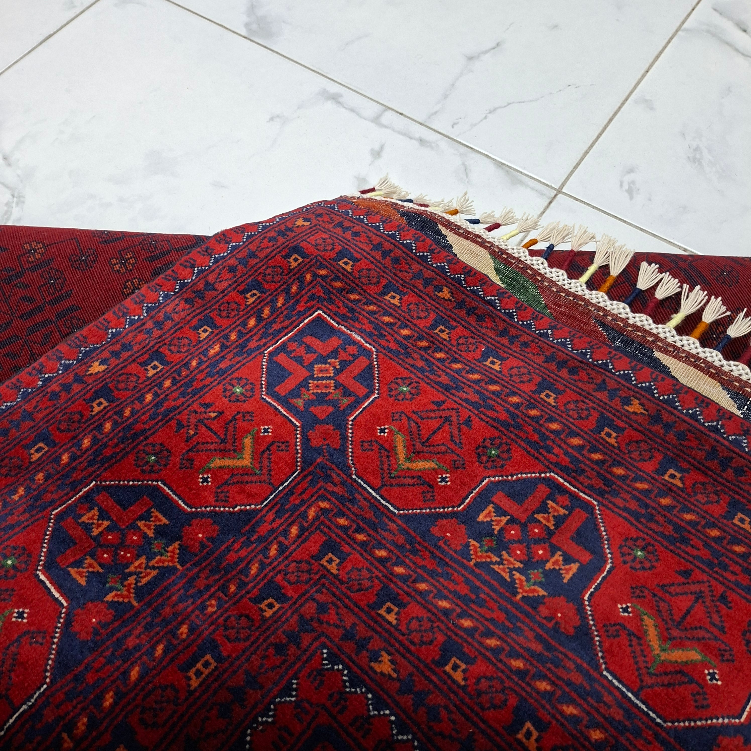 BİLİCİK-(BUHARA TEKKE TÜRKMEN) EL DOKUMA HALI – 50x50 İLMEK – %100 YÜN – DOĞAL BOYA – AFGAN HALISI – YENİ DOKUMA