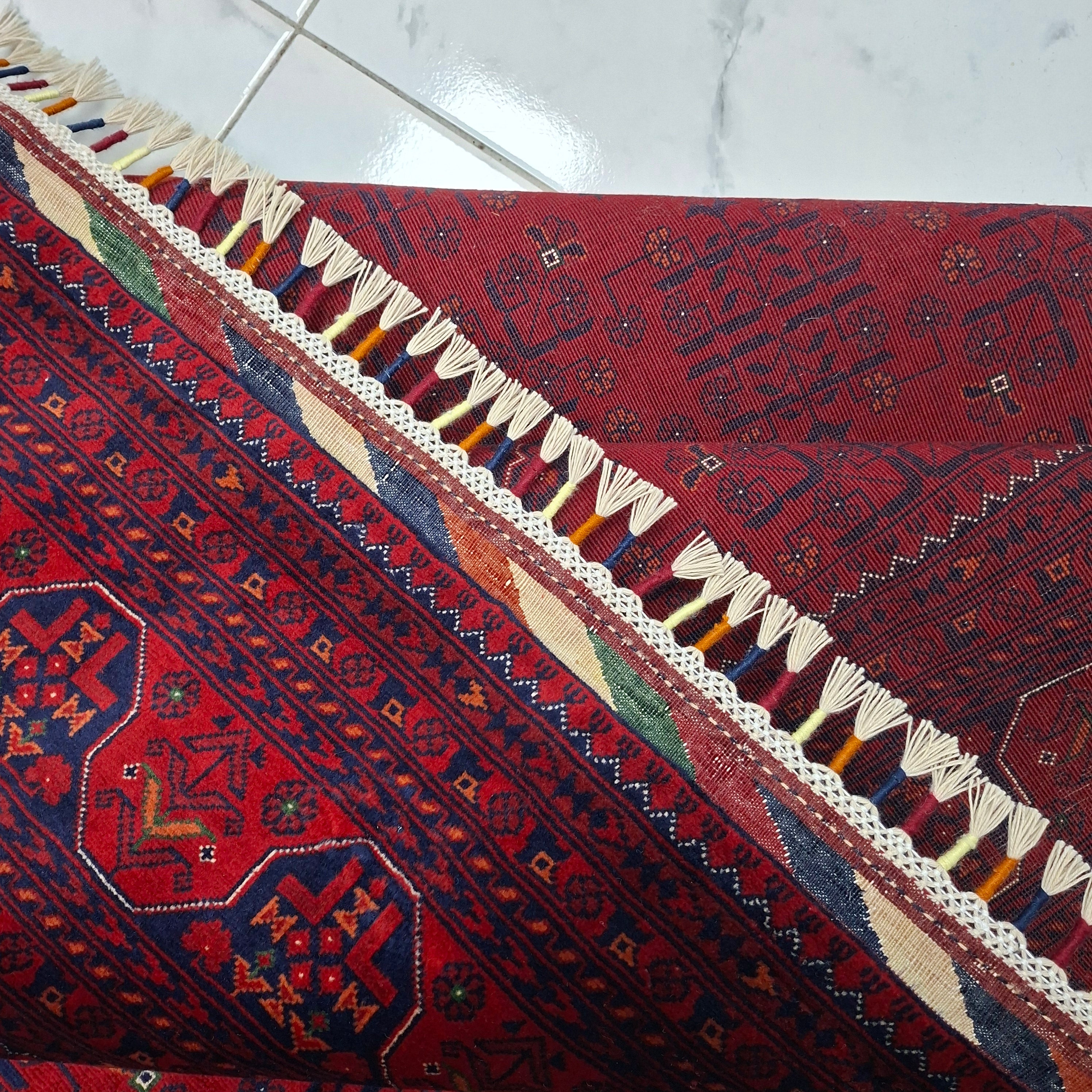 BİLİCİK-(BUHARA TEKKE TÜRKMEN) EL DOKUMA HALI – 50x50 İLMEK – %100 YÜN – DOĞAL BOYA – AFGAN HALISI – YENİ DOKUMA