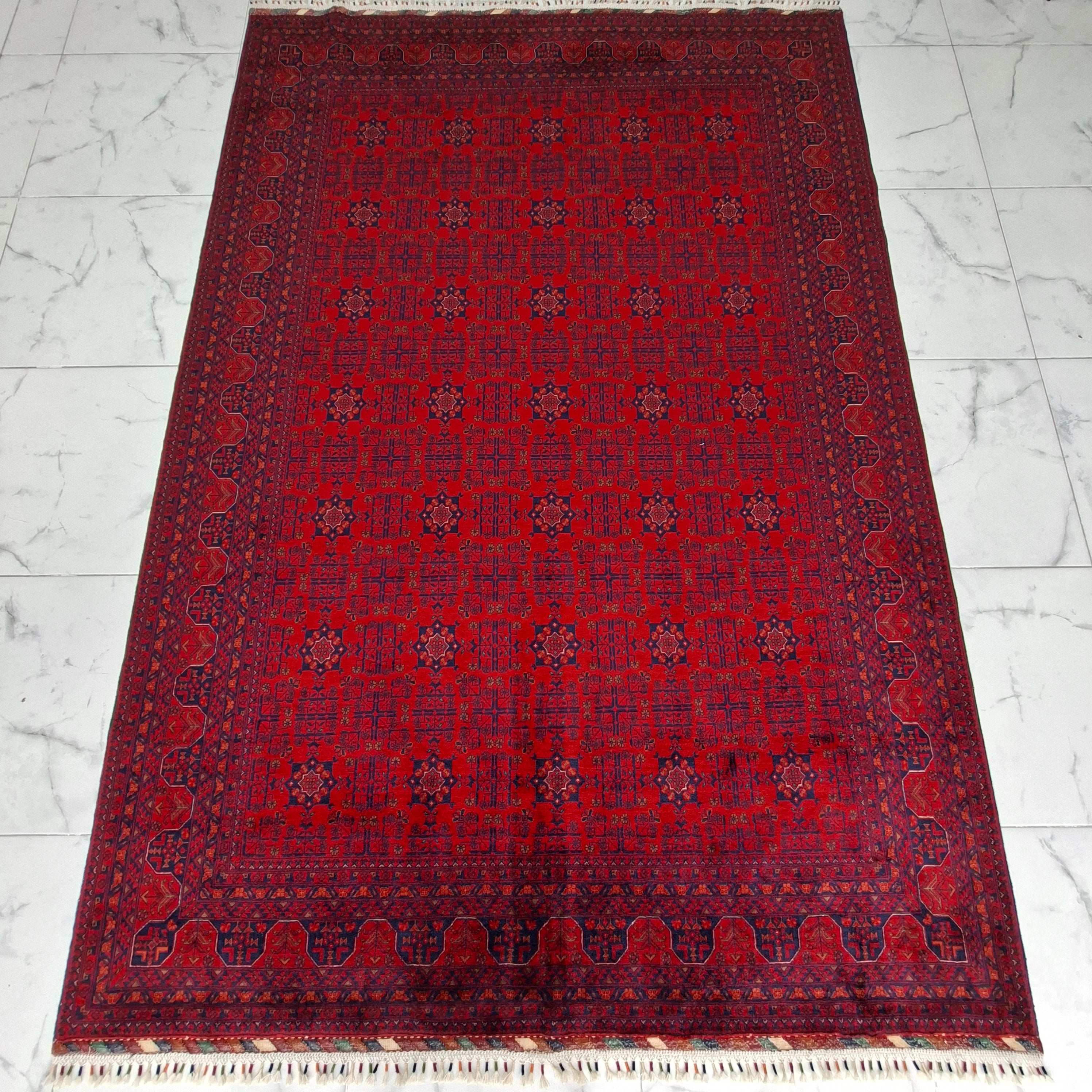 BİLİCİK(BUHARA TEKKE TÜRKMEN) EL DOKUMA HALI – 50x50 İLMEK – %100 YÜN – DOĞAL BOYA – AFGAN HALISI – YENİ DOKUMA