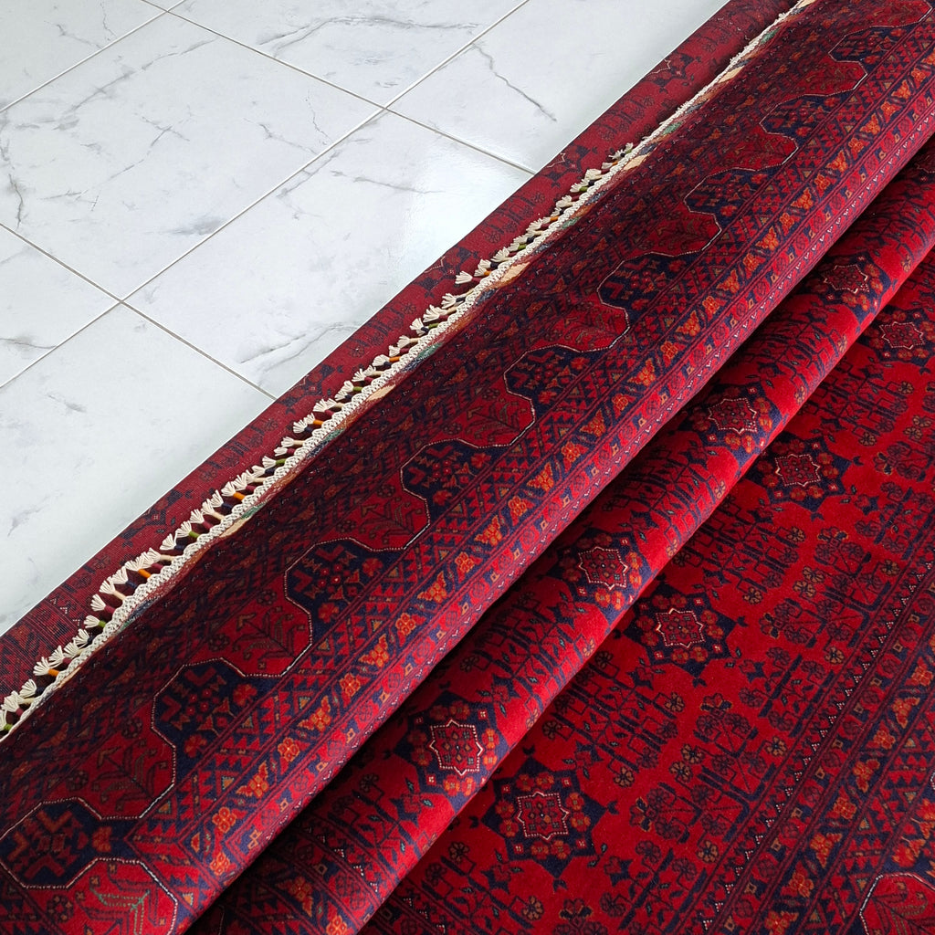 BİLİCİK(BUHARA TEKKE TÜRKMEN) EL DOKUMA HALI – 50x50 İLMEK – %100 YÜN – DOĞAL BOYA – AFGAN HALISI – YENİ DOKUMA