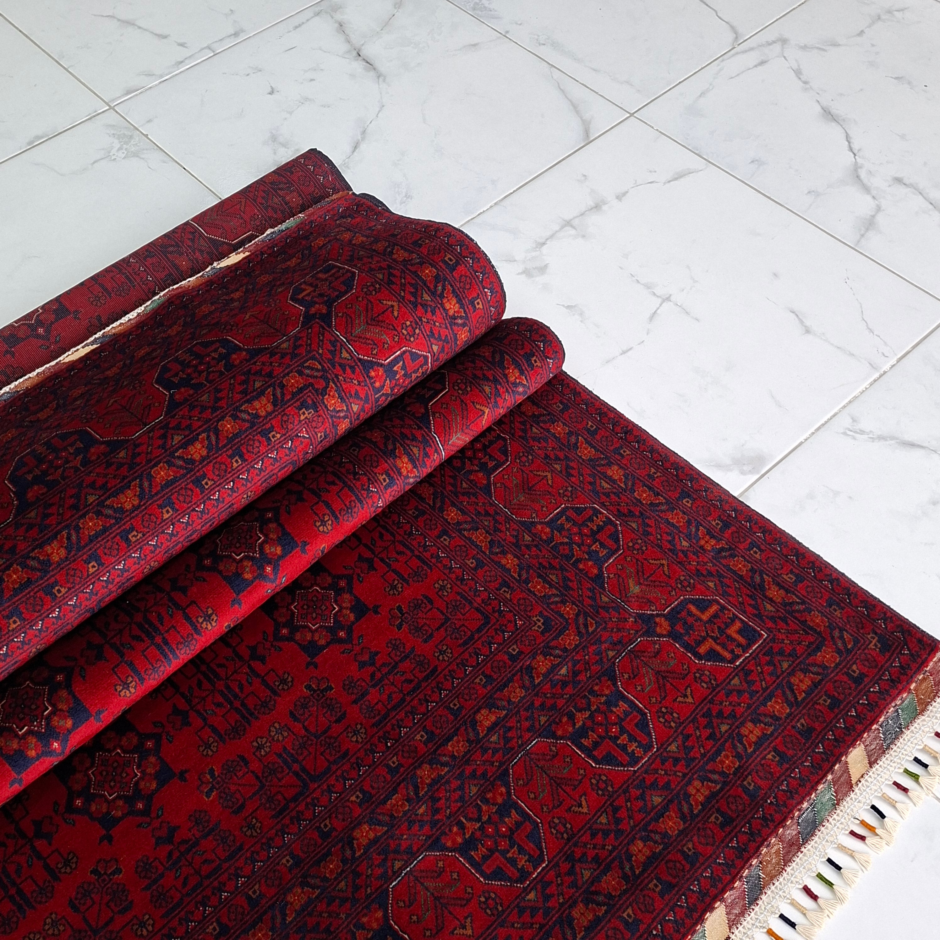 BİLİCİK(BUHARA TEKKE TÜRKMEN) EL DOKUMA HALI – 50x50 İLMEK – %100 YÜN – DOĞAL BOYA – AFGAN HALISI – YENİ DOKUMA