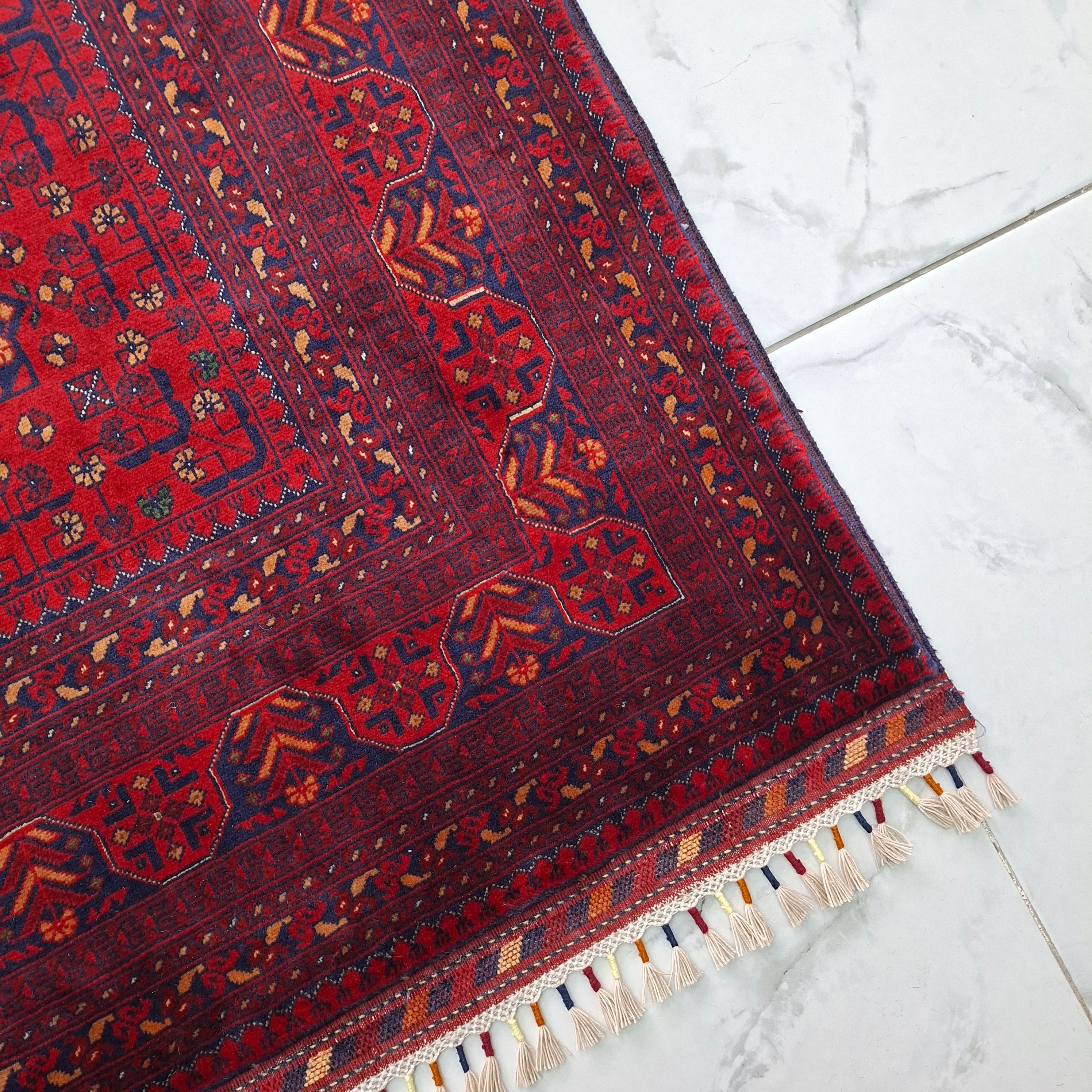 BİLİCİK-(BUHARA TEKKE TÜRKMEN) EL DOKUMA HALI – 50x50 İLMEK – %100 YÜN – DOĞAL BOYA – AFGAN HALISI – YENİ DOKUMA