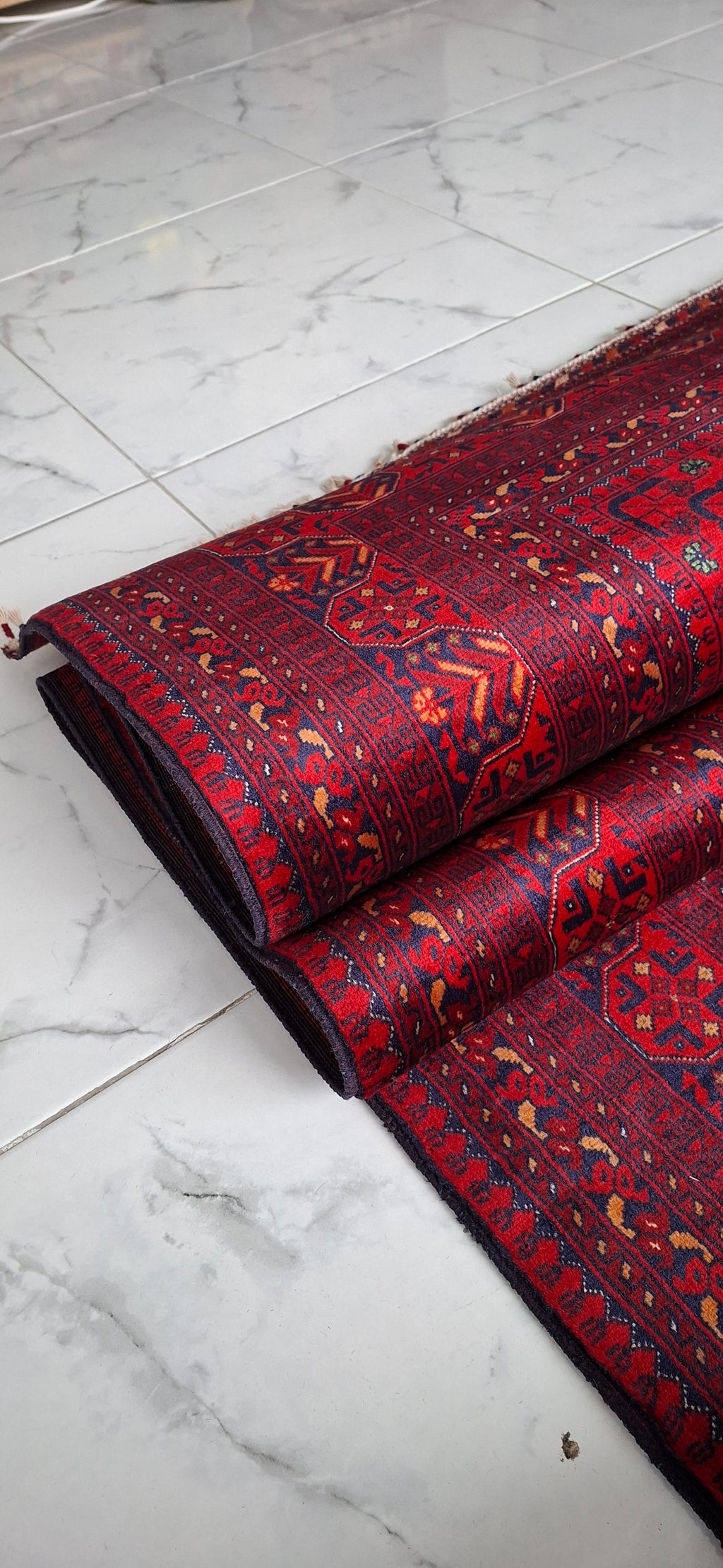 BİLİCİK-(BUHARA TEKKE TÜRKMEN) EL DOKUMA HALI – 50x50 İLMEK – %100 YÜN – DOĞAL BOYA – AFGAN HALISI – YENİ DOKUMA