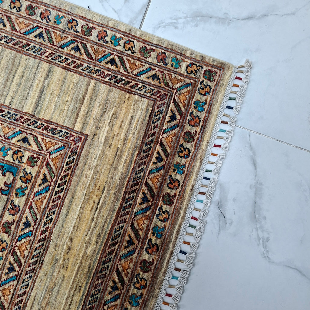 ZIEGLER (CHOBI) EL DOKUMA HALI – 35x40 İLMEK – %100 YÜN – DOĞAL BOYA – AFGAN HALISI – YENİ DOKUMA