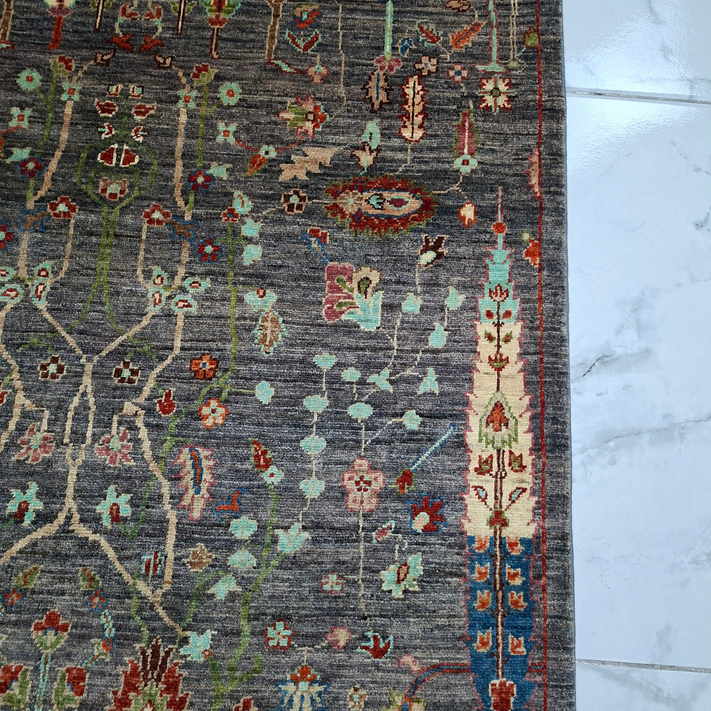 ZIEGLER (CHOBI) EL DOKUMA HALI – 45x45 İLMEK – %100 YÜN – DOĞAL BOYA – AFGAN HALISI – YENİ DOKUMA