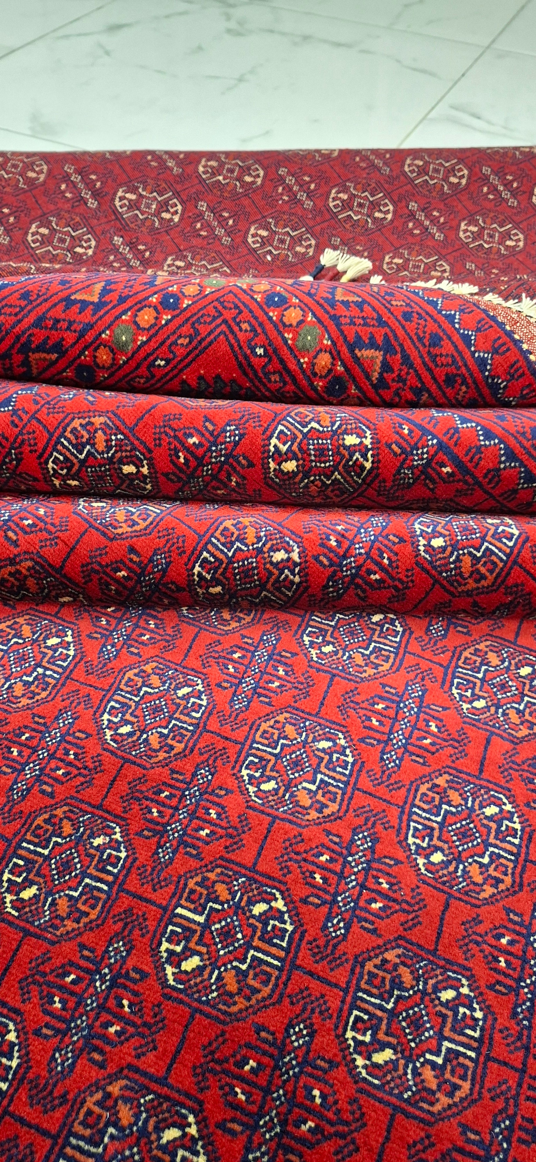 BİLİCİK-MAVRU (MAURI / MOURI) EL DOKUMA HALI – 50x50 İLMEK – %100 YÜN – DOĞAL BOYA – AFGAN HALISI – YENİ DOKUMA