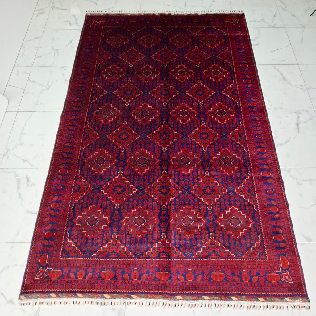 BİLİCİK-MAVRU (MAURI / MOURI) EL DOKUMA HALI – 50x50 İLMEK – %100 YÜN – DOĞAL BOYA – AFGAN HALISI – YENİ DOKUMA