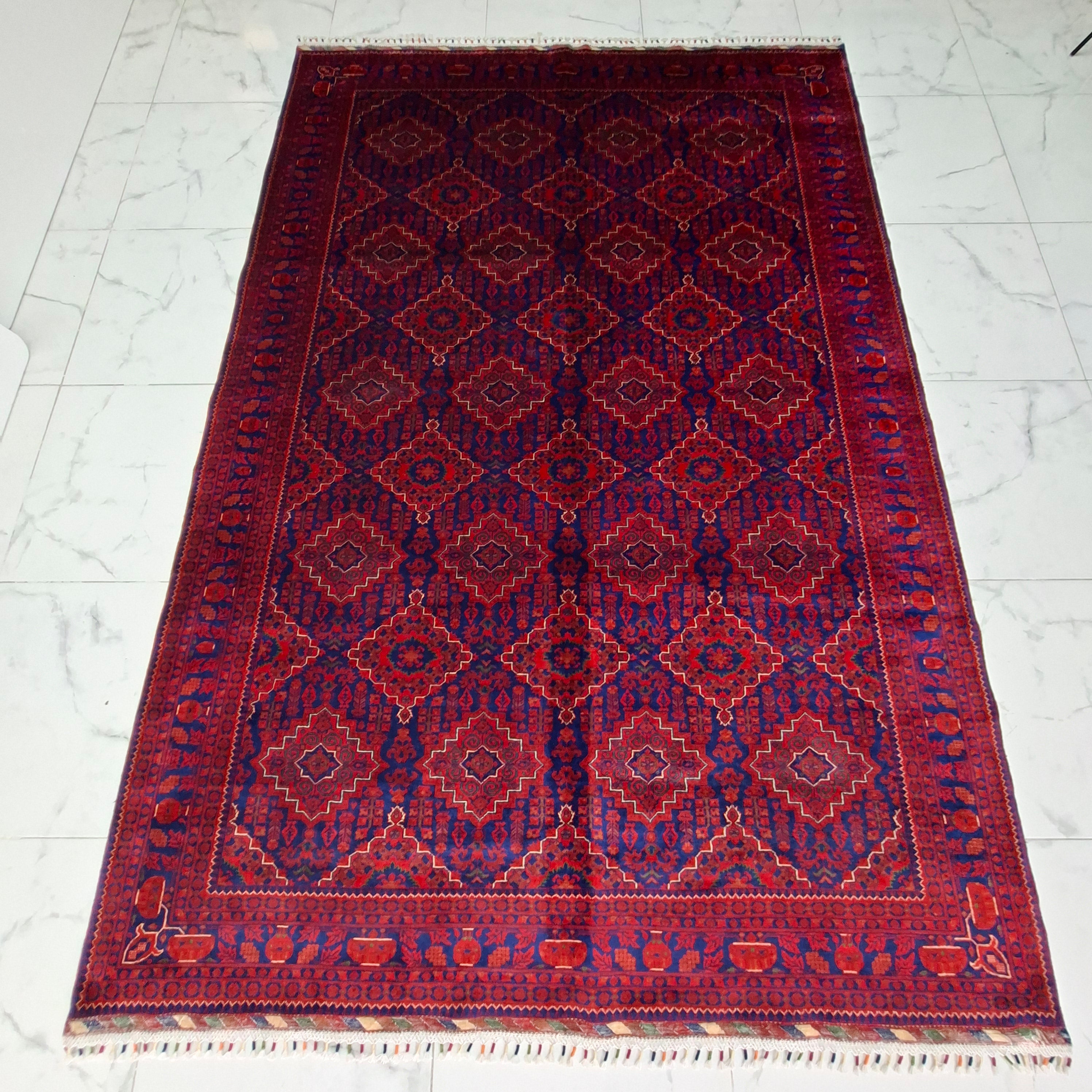 BİLİCİK-MAVRU (MAURI / MOURI) EL DOKUMA HALI – 50x50 İLMEK – %100 YÜN – DOĞAL BOYA – AFGAN HALISI – YENİ DOKUMA