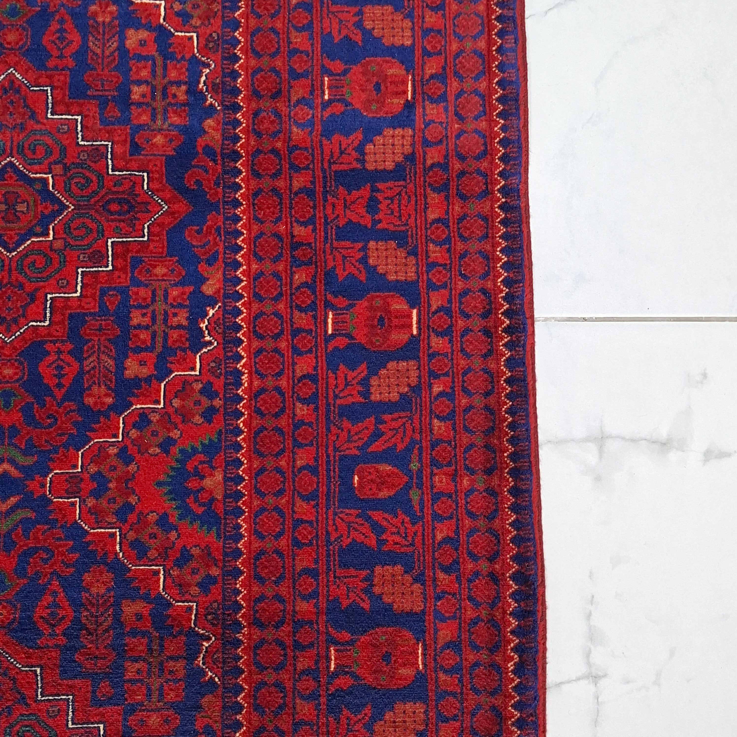 BİLİCİK-MAVRU (MAURI / MOURI) EL DOKUMA HALI – 50x50 İLMEK – %100 YÜN – DOĞAL BOYA – AFGAN HALISI – YENİ DOKUMA