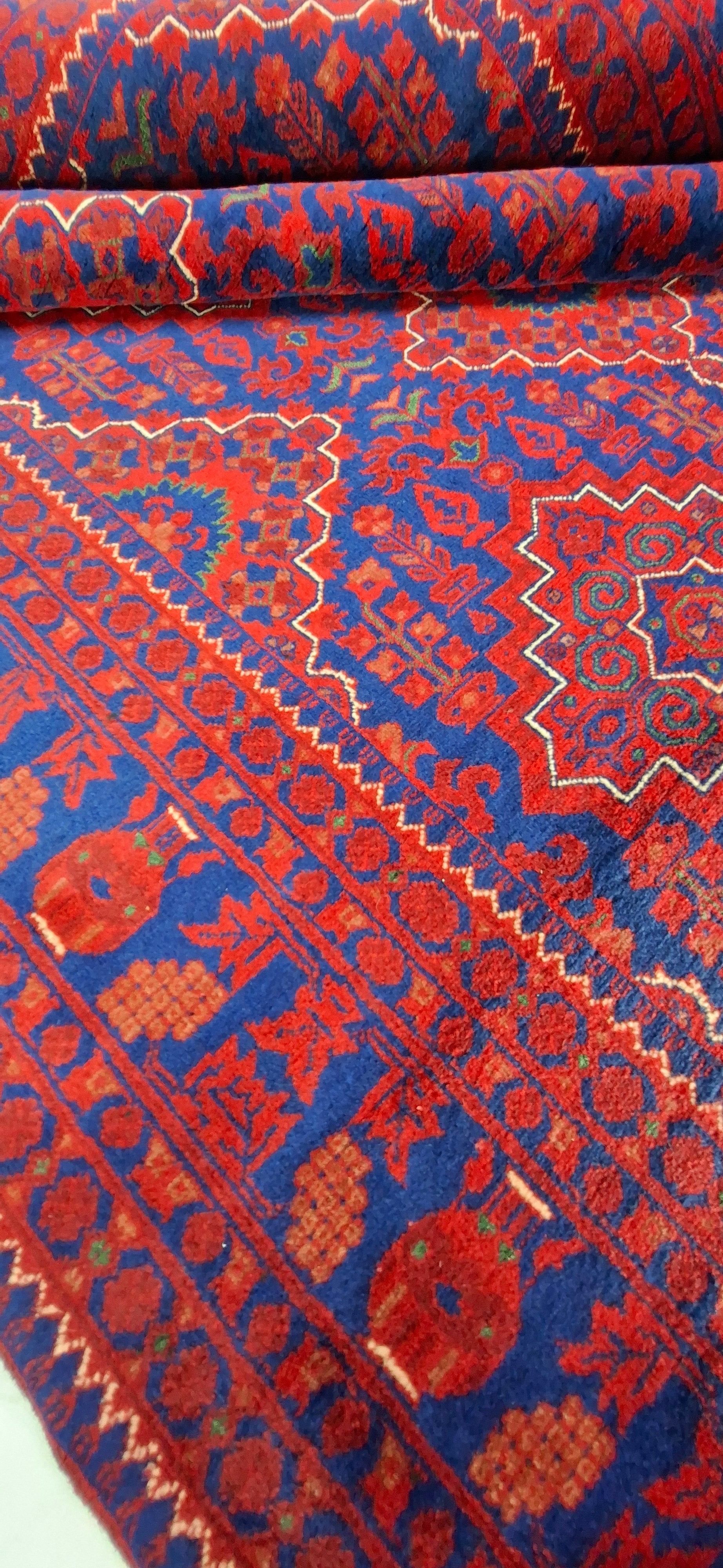 BİLİCİK-MAVRU (MAURI / MOURI) EL DOKUMA HALI – 50x50 İLMEK – %100 YÜN – DOĞAL BOYA – AFGAN HALISI – YENİ DOKUMA