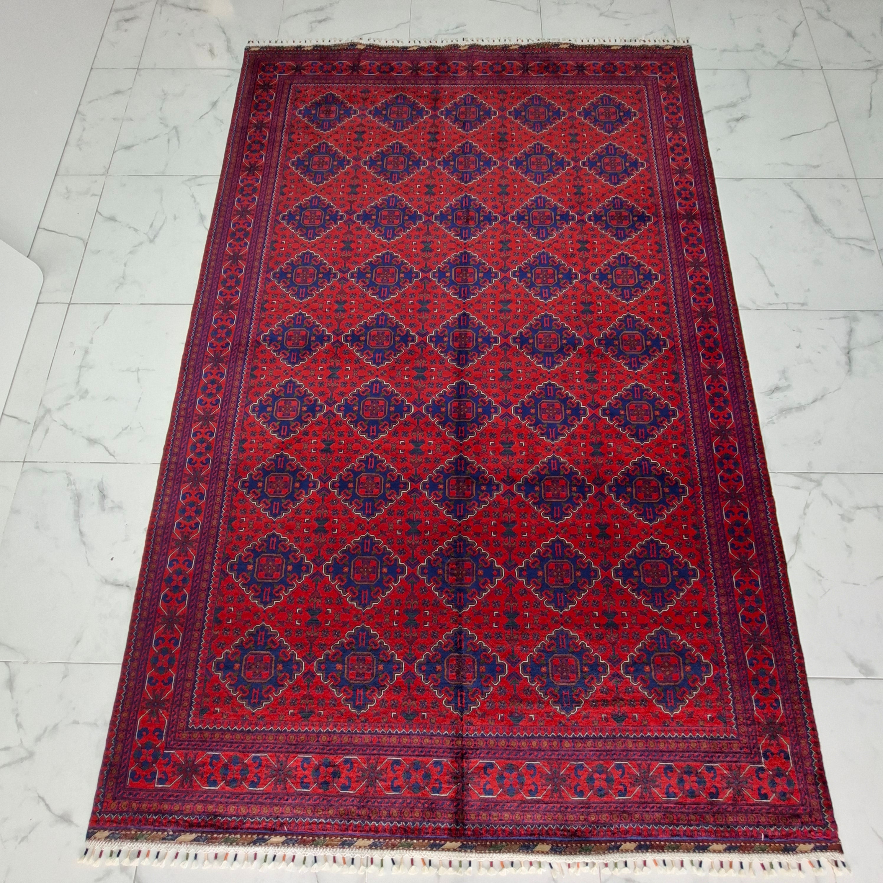 BİLİCİK – MAVRU (MAURI / MOURI) EL DOKUMA HALI – 50x50 İLMEK – %100 YÜN – DOĞAL BOYA – AFGAN HALISI – YENİ DOKUMA