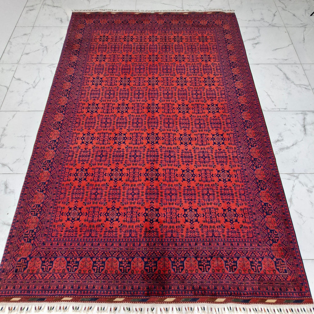 Bilicik – Mavru (Mauri / Mouri) El Dokuma Halı – 50x50 İlmek – %100 Yün – Doğal Boya – Afgan Halısı – Yeni Dokuma