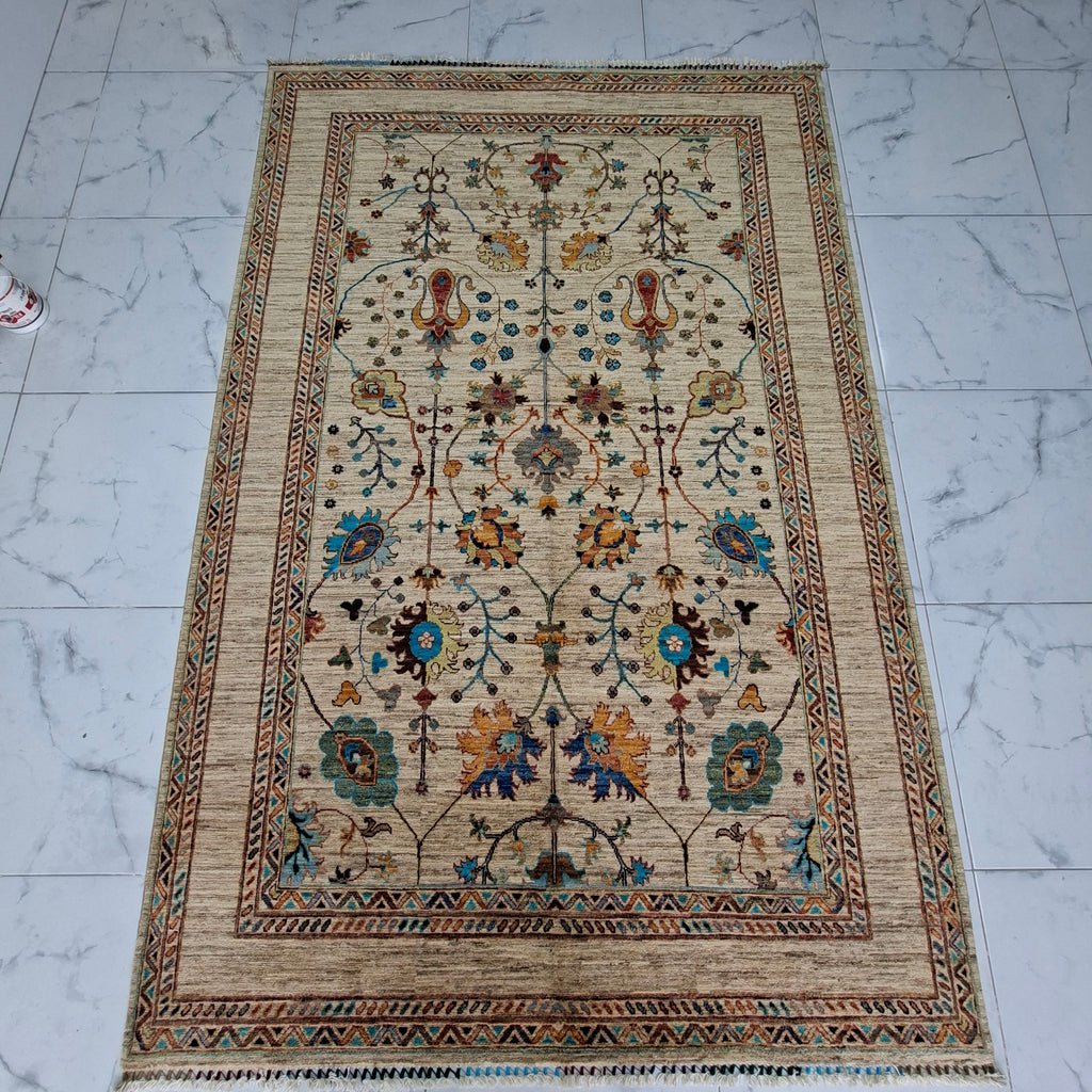 Ziegler (Chobi) – El Dokuma Halı – 35x40 İlmek – %100 Yün – Doğal Boya – Afgan Halısı – Yeni Dokuma