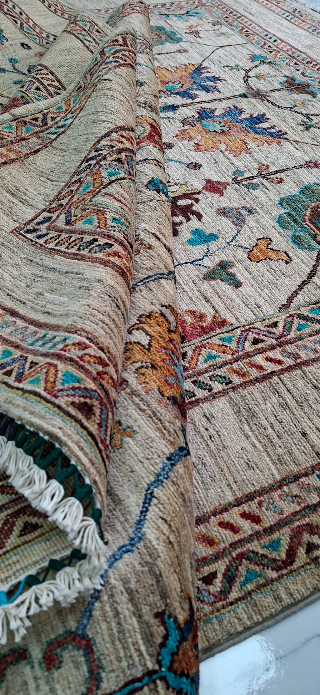 Ziegler (Chobi) – El Dokuma Halı – 35x40 İlmek – %100 Yün – Doğal Boya – Afgan Halısı – Yeni Dokuma