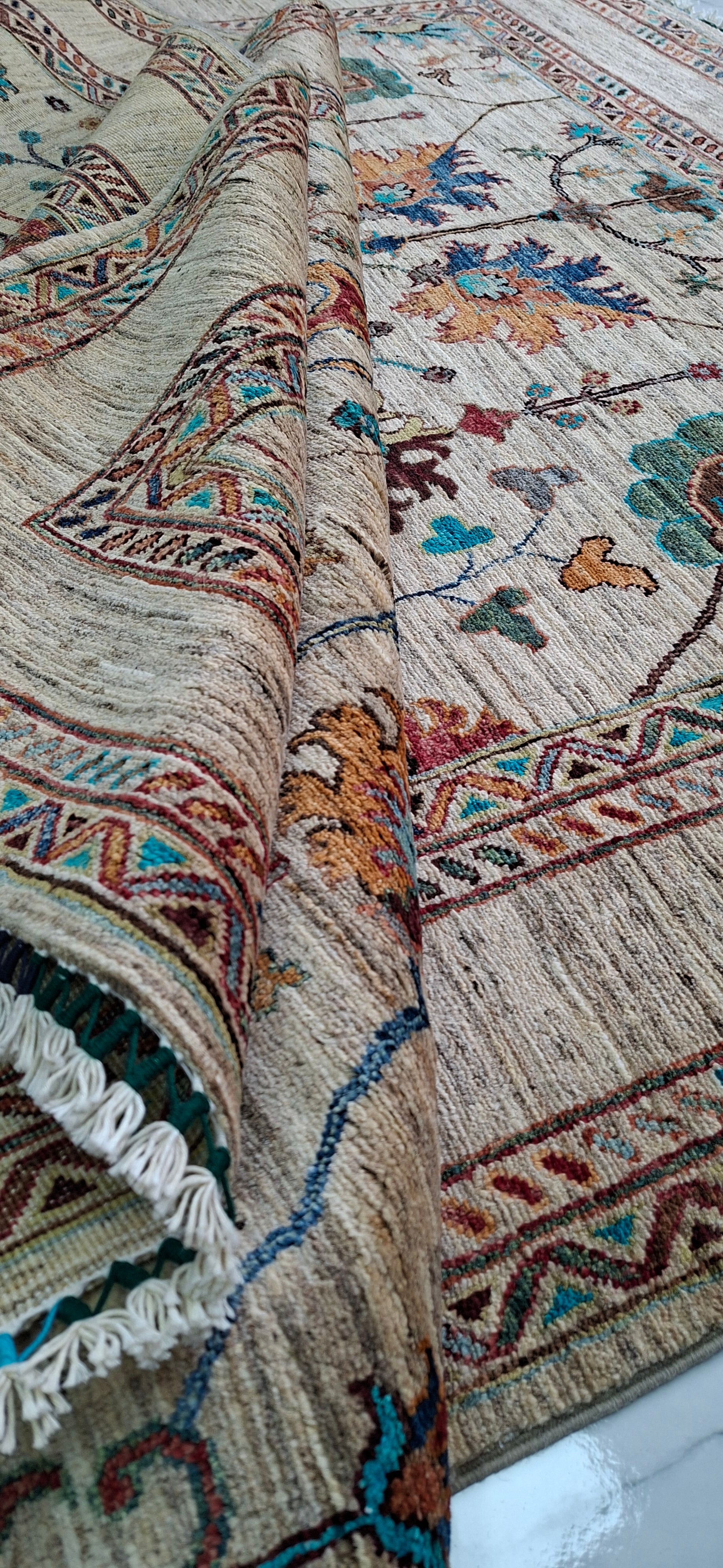 Ziegler (Chobi) – El Dokuma Halı – 35x40 İlmek – %100 Yün – Doğal Boya – Afgan Halısı – Yeni Dokuma