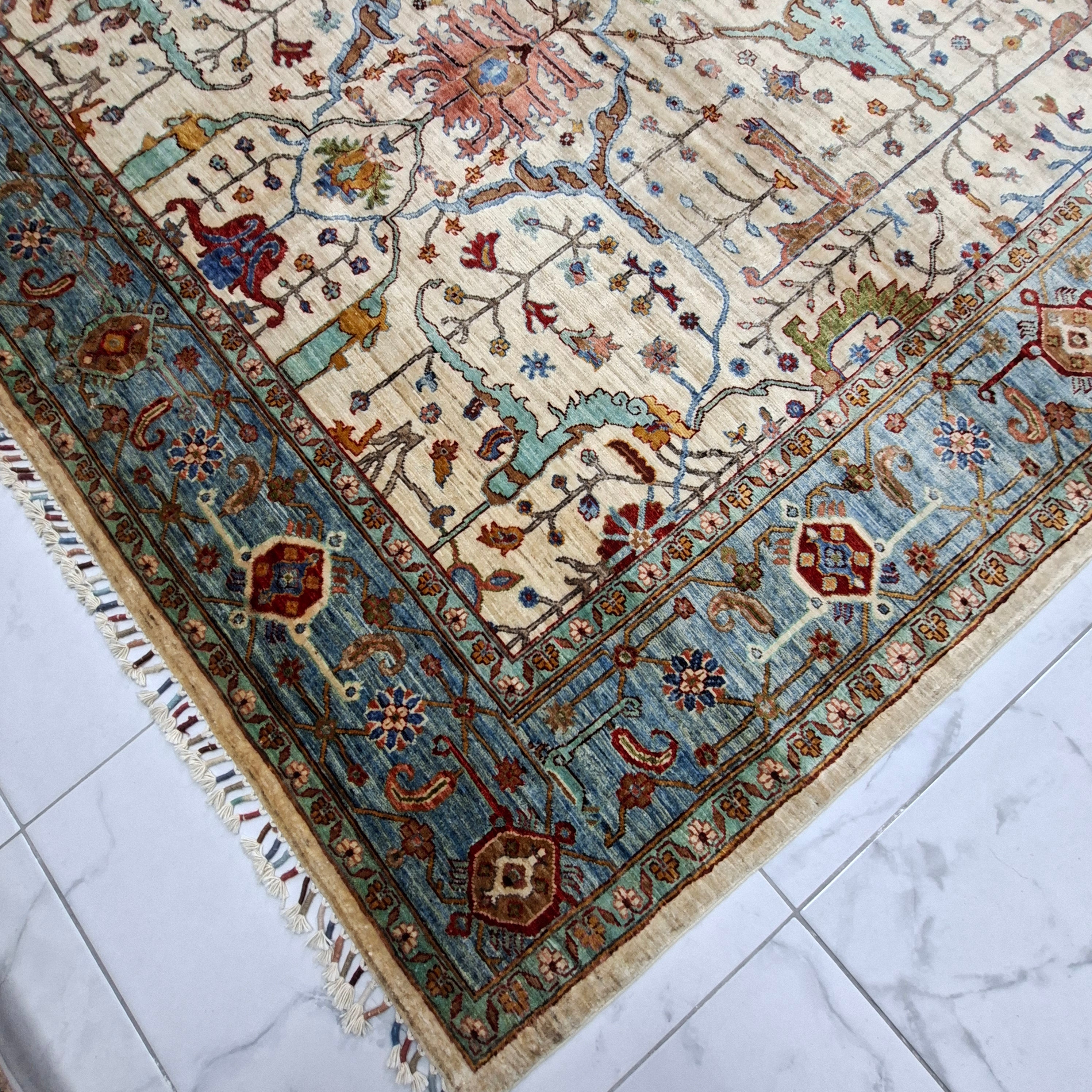 Ziegler (Chobi) – El Dokuma Halı – 35x40 İlmek – %100 Yün – Doğal Boya – Afgan Halısı – Yeni Dokuma