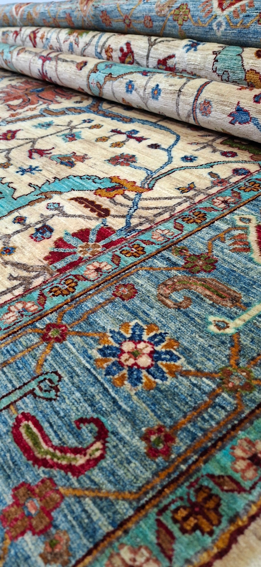 Ziegler (Chobi) – El Dokuma Halı – 35x40 İlmek – %100 Yün – Doğal Boya – Afgan Halısı – Yeni Dokuma