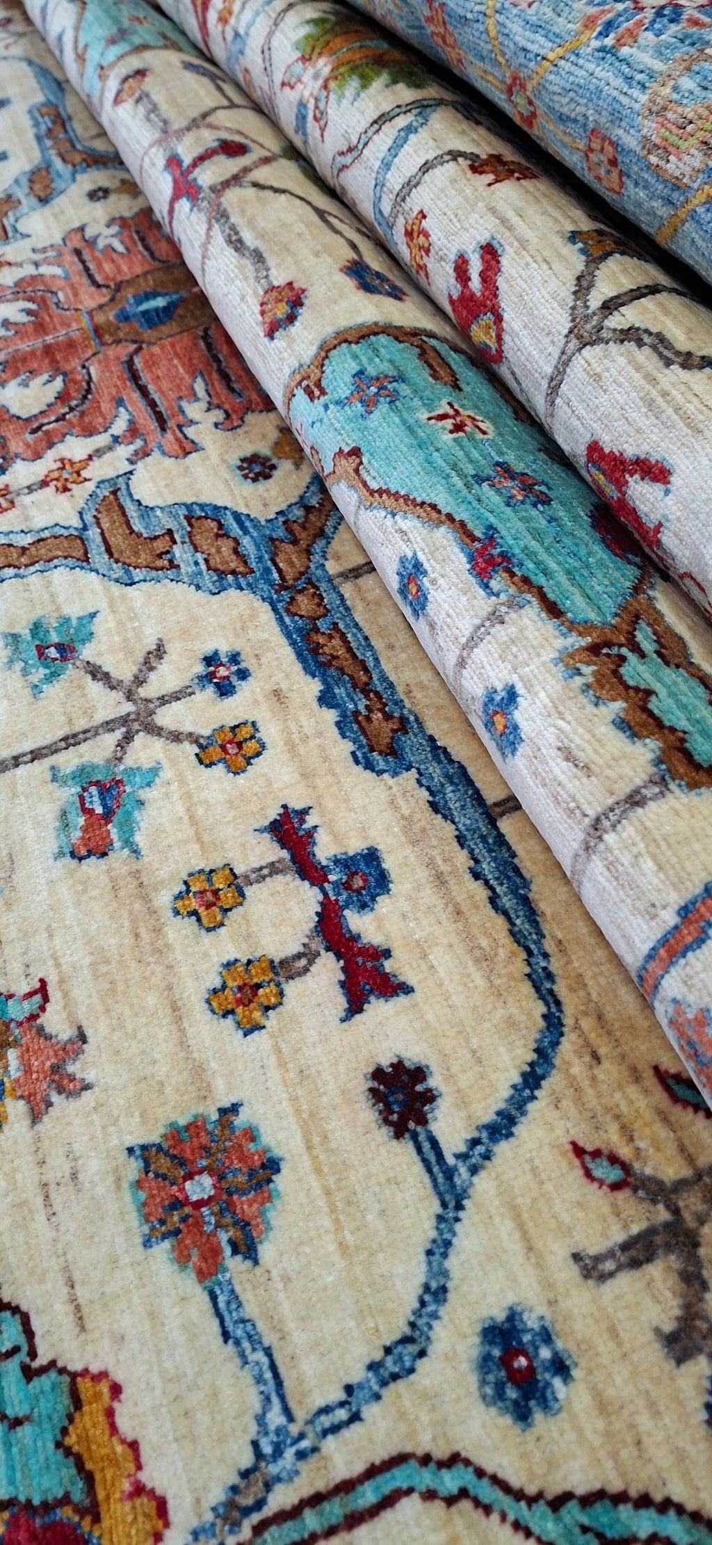 Ziegler (Chobi) – El Dokuma Halı – 35x40 İlmek – %100 Yün – Doğal Boya – Afgan Halısı – Yeni Dokuma