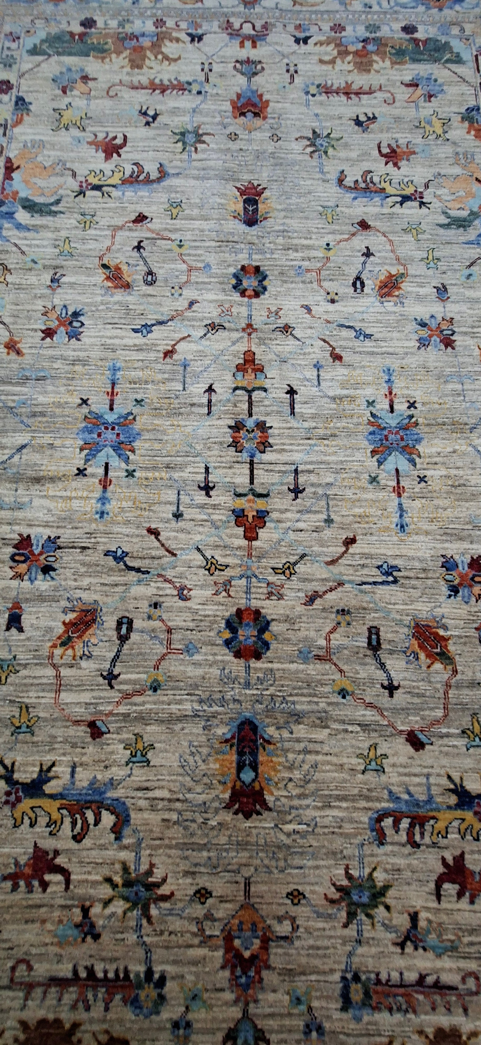 Ziegler (Chobi) – El Dokuma Halı – 35x40 İlmek – %100 Yün – Doğal Boya – Afgan Halısı – Yeni Dokuma