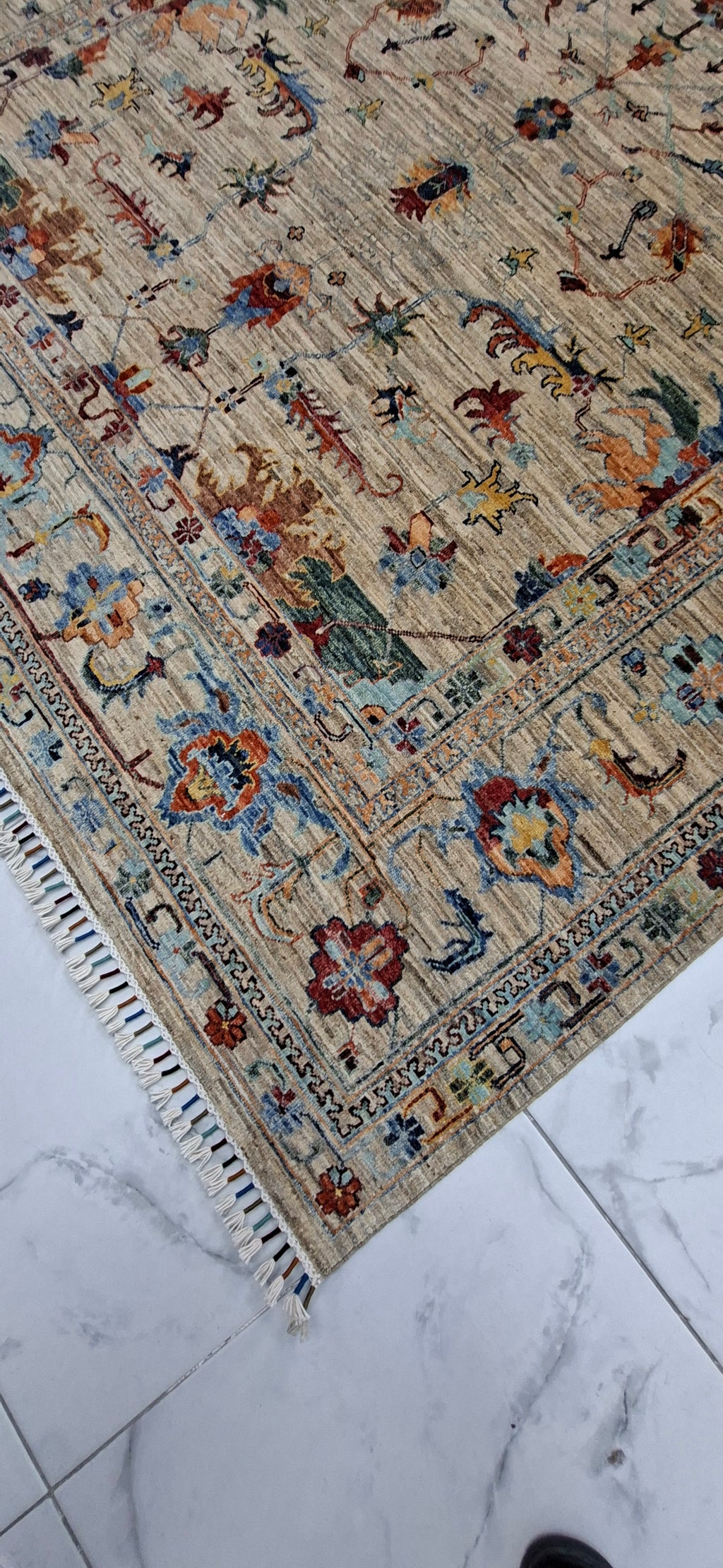 Ziegler (Chobi) – El Dokuma Halı – 35x40 İlmek – %100 Yün – Doğal Boya – Afgan Halısı – Yeni Dokuma