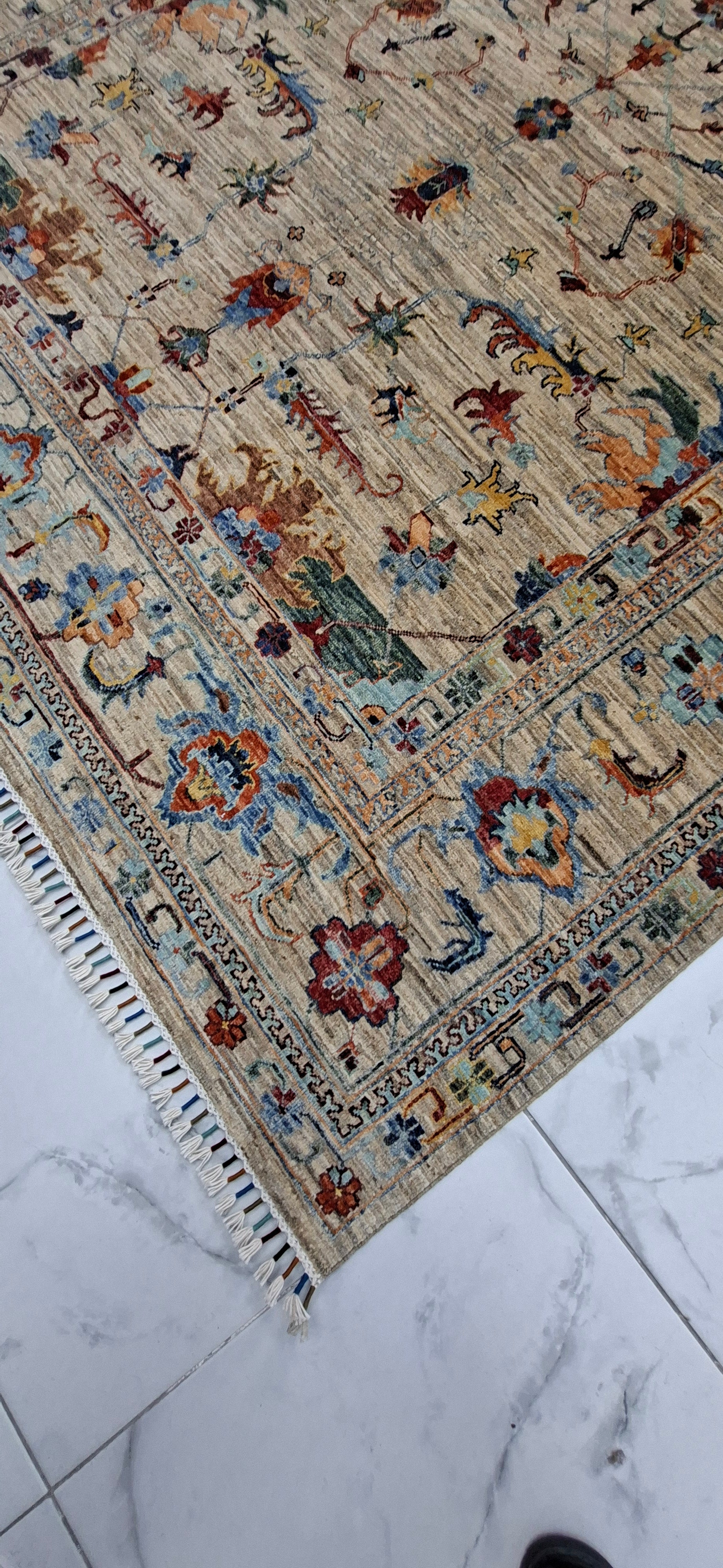 Ziegler (Chobi) – El Dokuma Halı – 35x40 İlmek – %100 Yün – Doğal Boya – Afgan Halısı – Yeni Dokuma