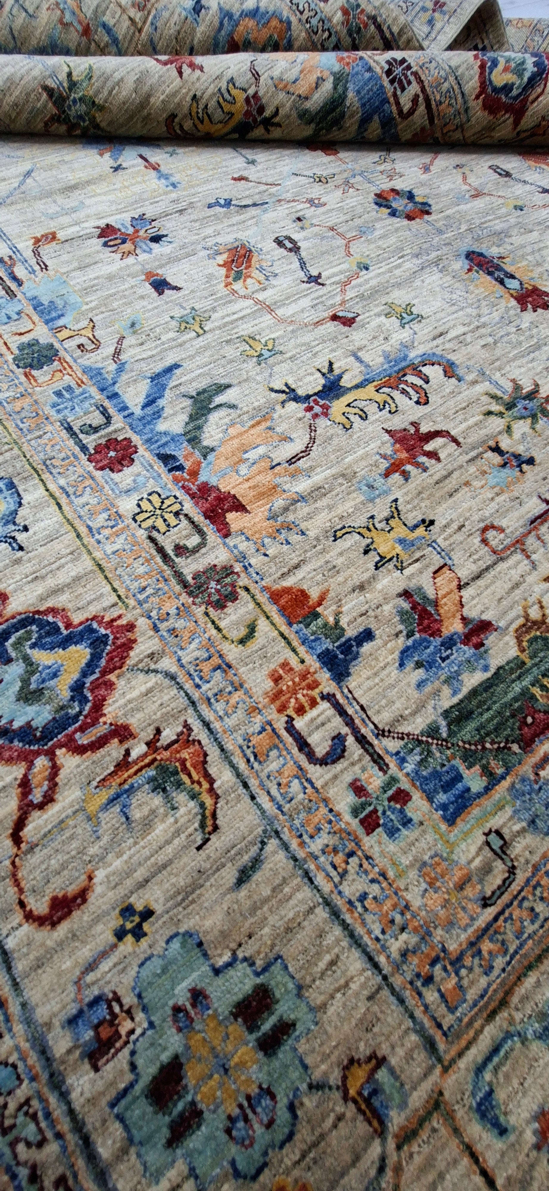 Ziegler (Chobi) – El Dokuma Halı – 35x40 İlmek – %100 Yün – Doğal Boya – Afgan Halısı – Yeni Dokuma