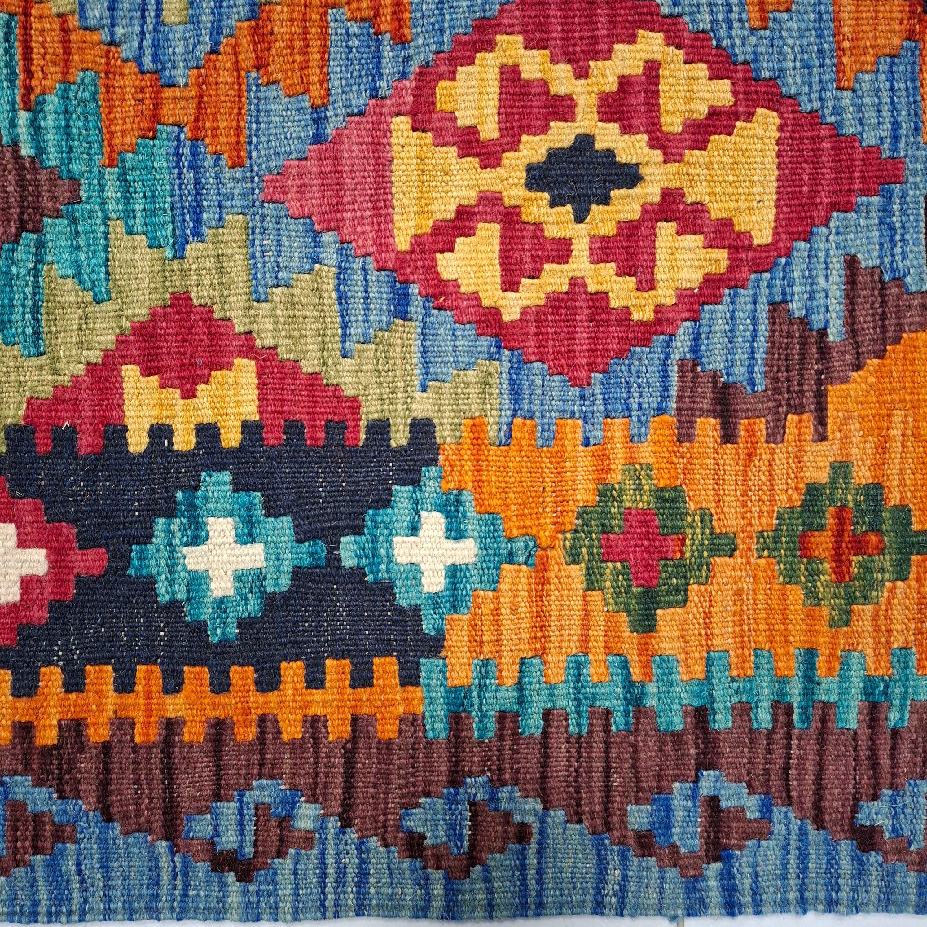 Maimana Kilim – El Dokuma Kilim – Geometrik Desenli – %100 Yün – Doğal Boya – Afgan Kilimi – Yeni Dokuma