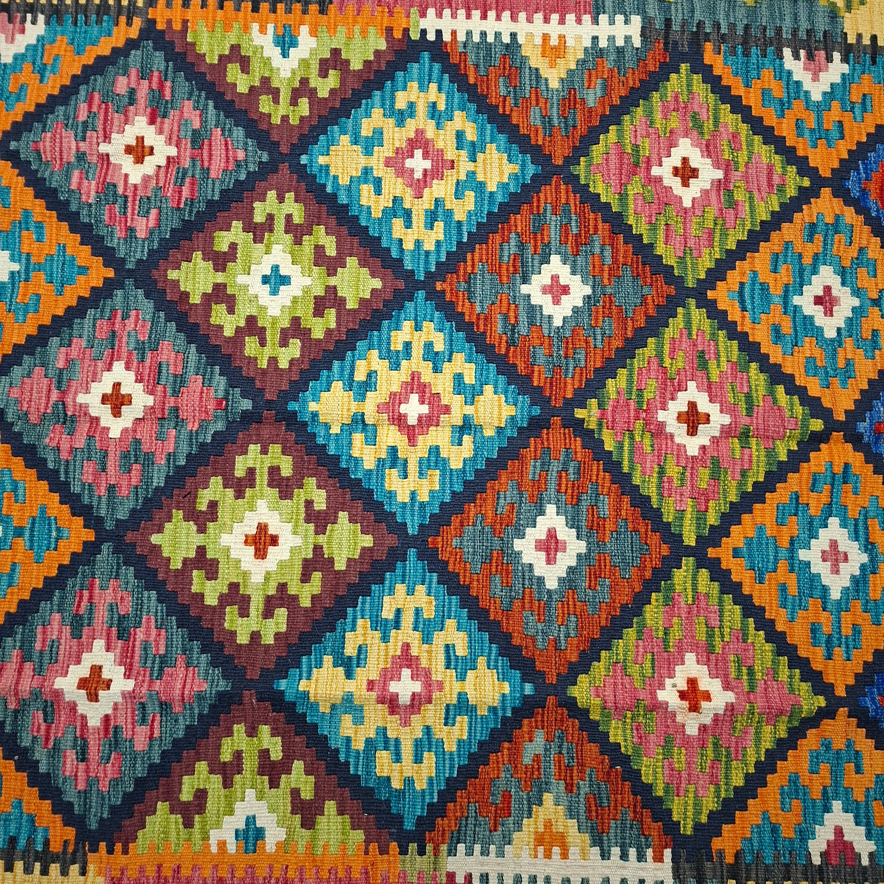 Maimana Kilim – El Dokuma Kilim – Geometrik Desenli – %100 Yün – Doğal Boya – Afgan Kilimi – Yeni Dokuma