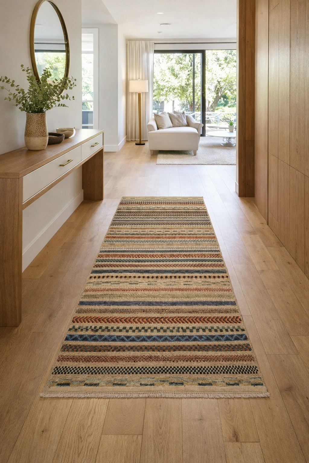 Berceste Yolluk – El Dokuma – Tribal Desenli – %100 Yün – Doğal Boya – Afgan Halısı – Yeni Dokuma