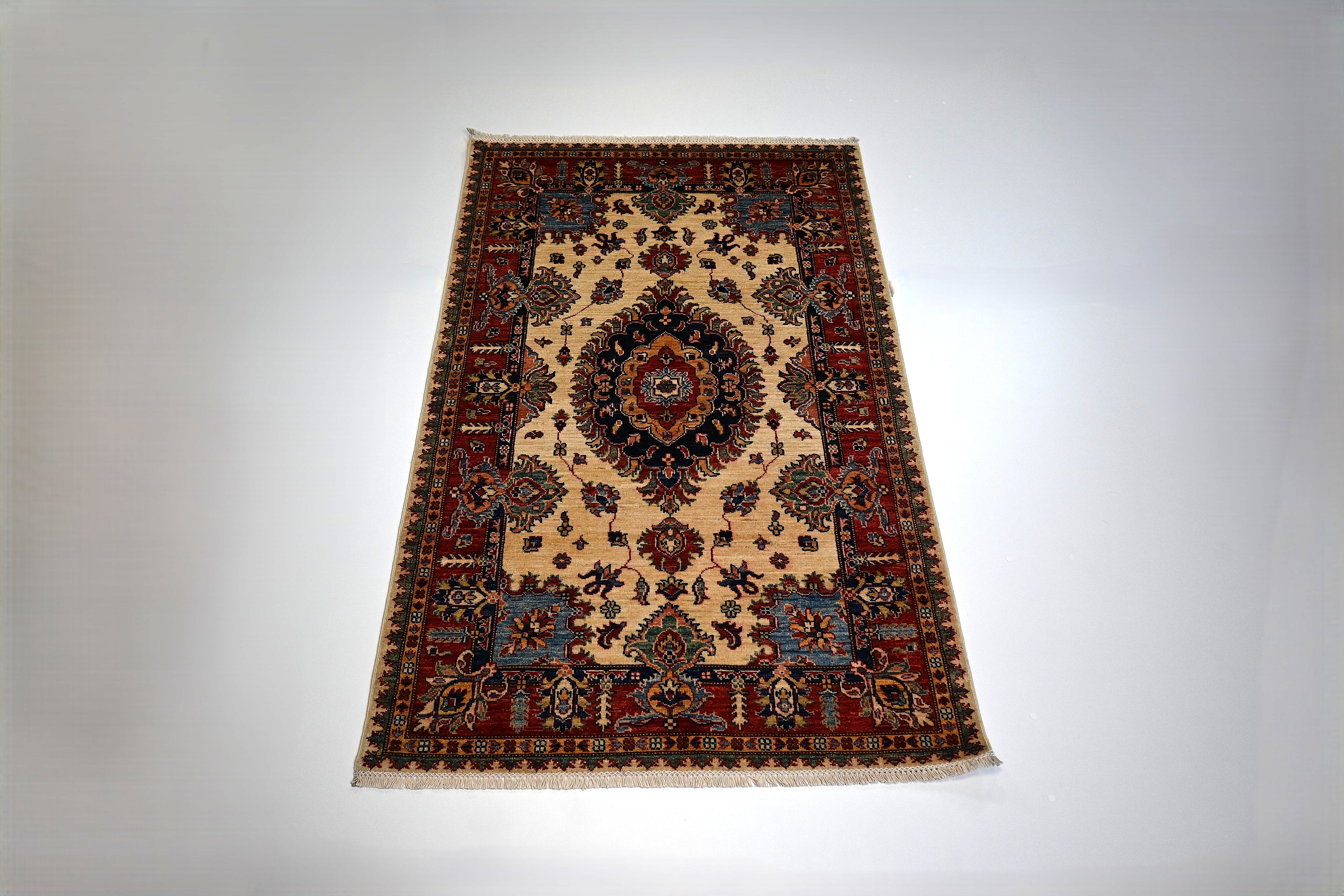 Sultani El Dokuma Halı | 182x116 cm | 35x40 İnce İlmek | %100 Yün – Doğal Kök Boya – Yeni Dokuma