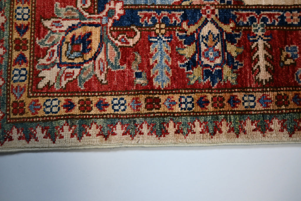 Kazak El Dokuma Halı | 182x116 cm | 35x40 İnce İlmek | %100 Yün – Doğal Kök Boya – Yeni Dokuma