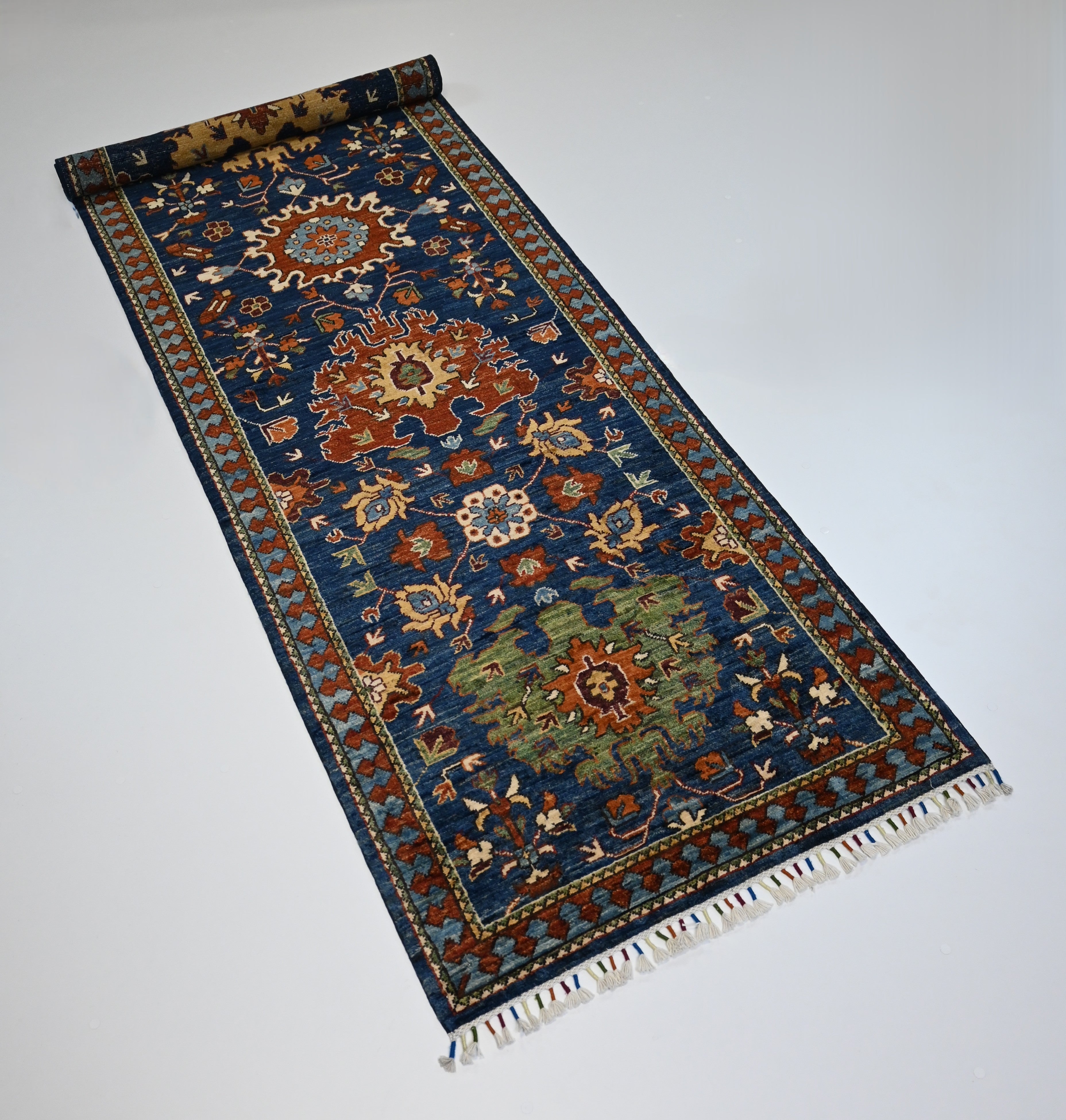 Sultanî El Dokuma Yolluk | 245x082 cm – 35x40 İlmek – %100 Yün – Doğal Boya – Yeni Dokuma