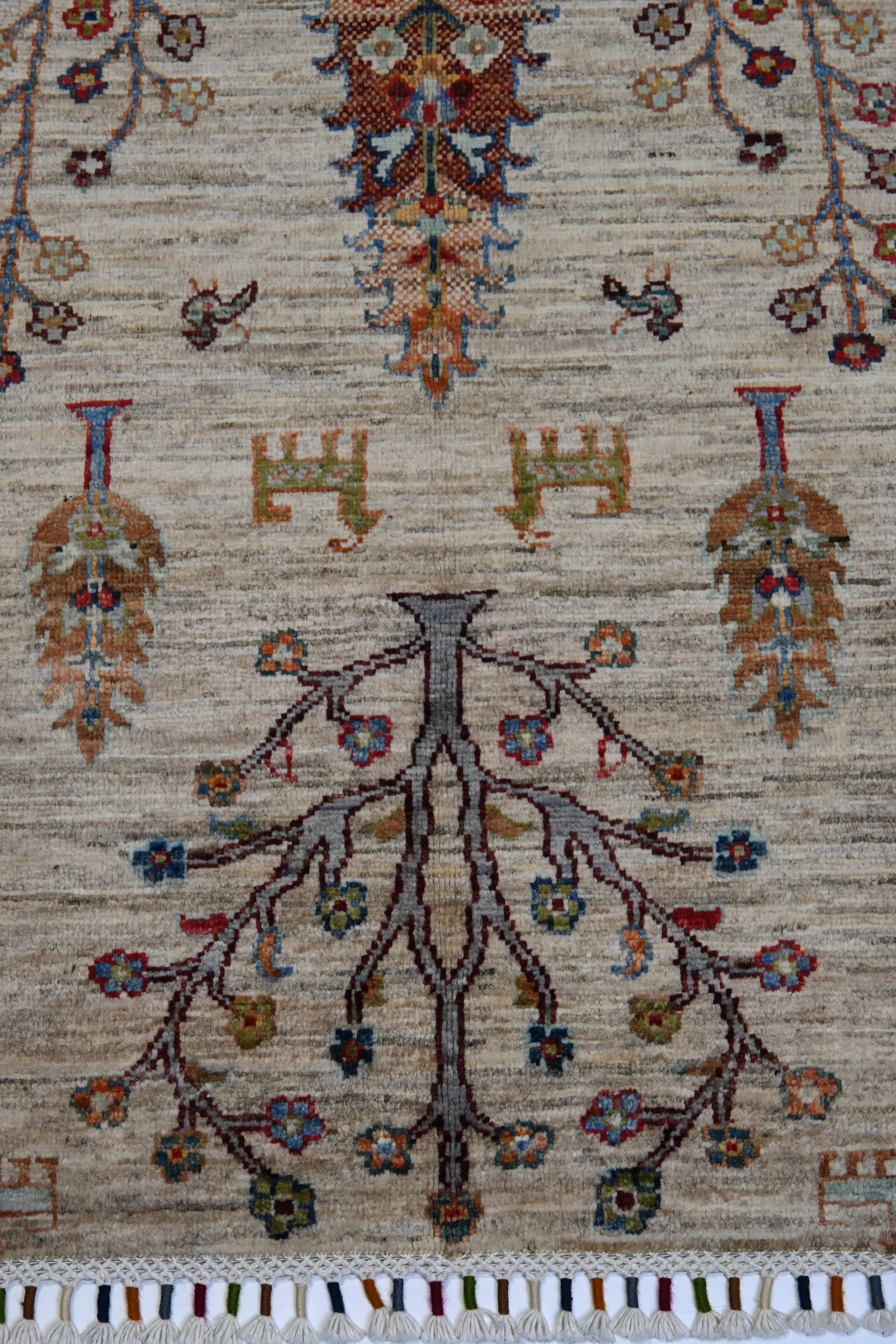 Gabbeh El Dokuma Yolluk | 311x081 cm – 35x40 İlmek – %100 Yün – Doğal Boya – Ağaçlı Motif – Yeni Dokuma