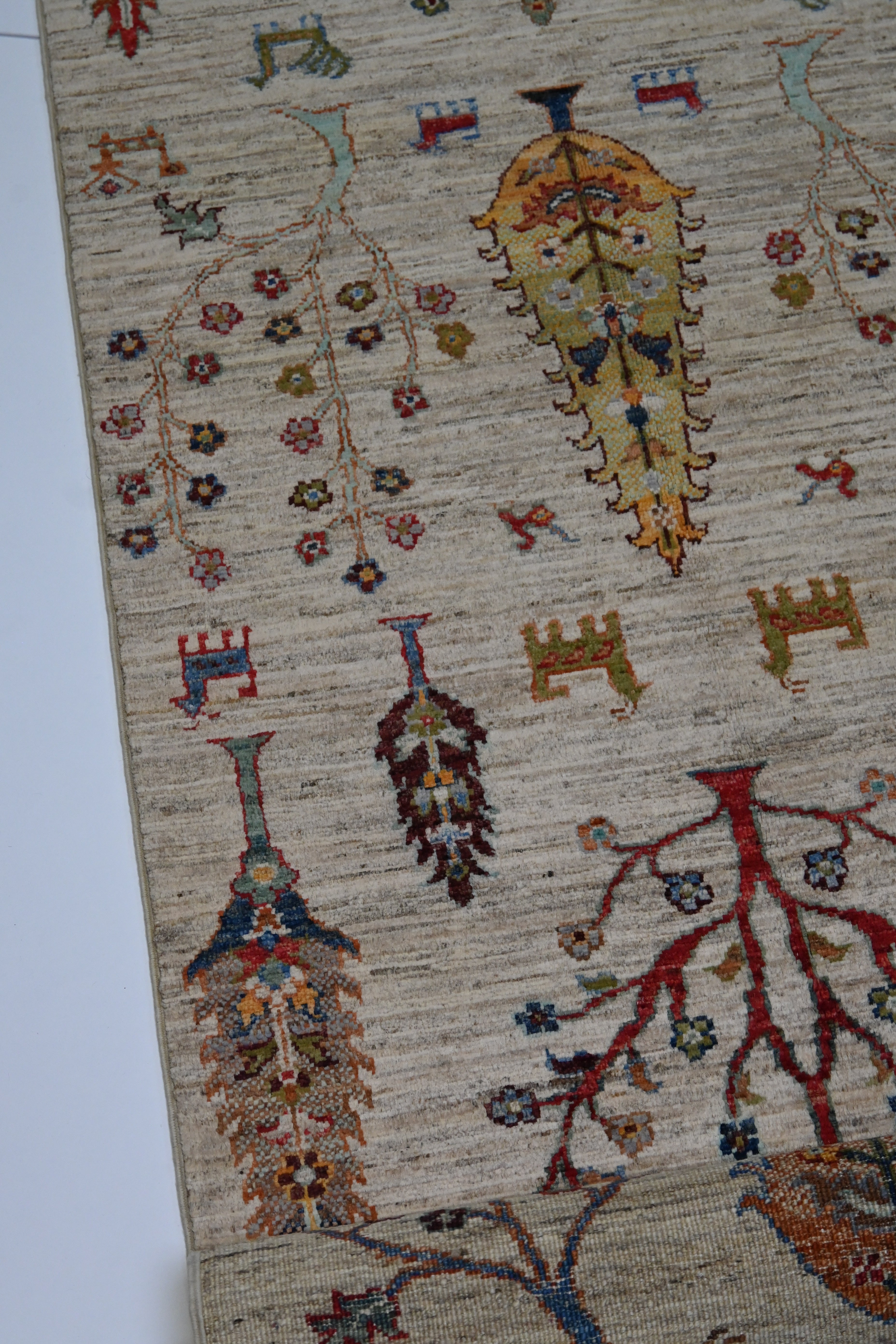 Gabbeh El Dokuma Yolluk | 311x82 cm | 35x40 İlmek | %100 Doğal Yün – Doğal Boya | Otantik Afgan Yolluk – Yeni Dokuma