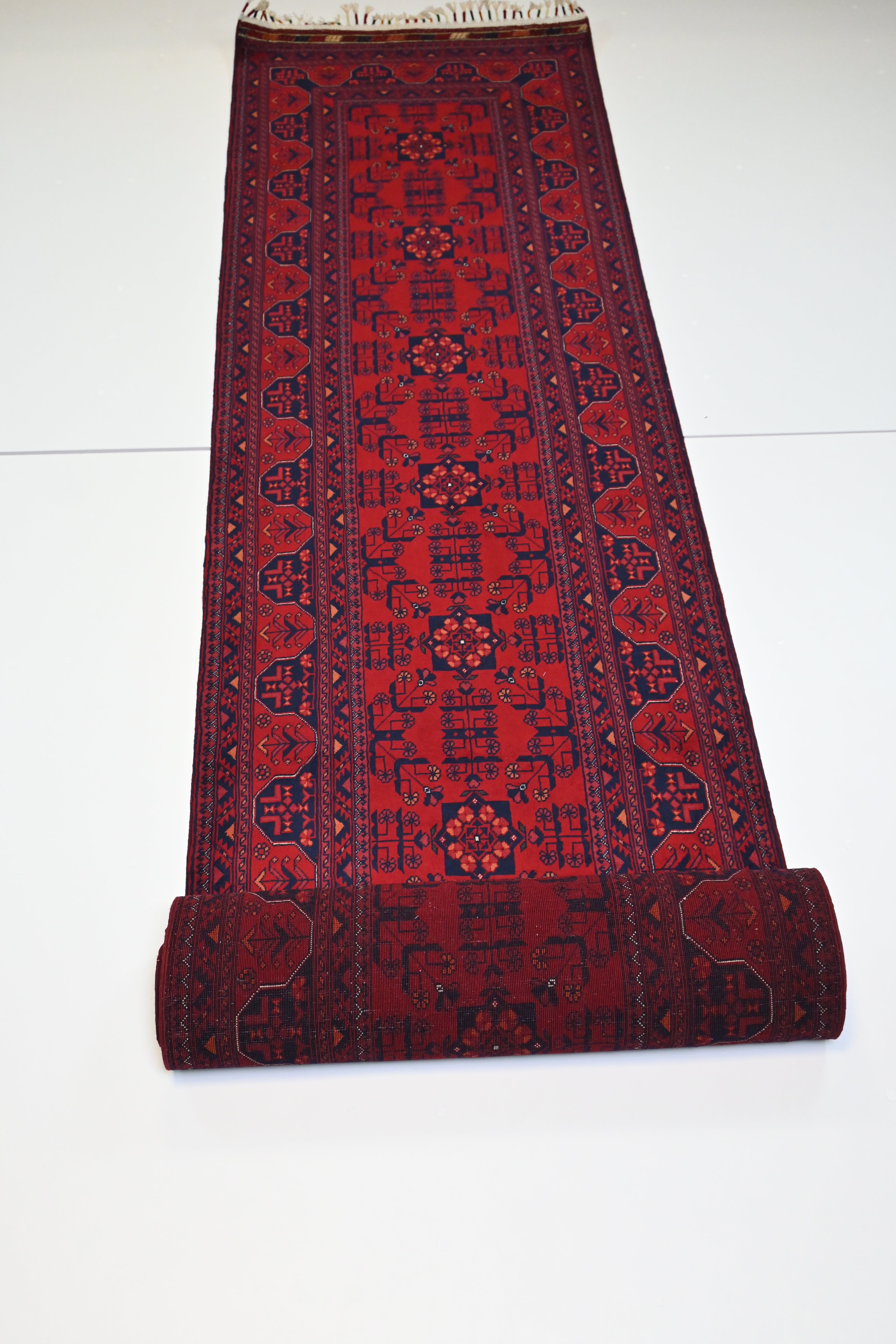 Bilcik (Buhara) El Dokuma Yolluk | 392x080 cm – 50x50 İlmek – %100 Yün – Doğal Boya – Yeni Dokuma