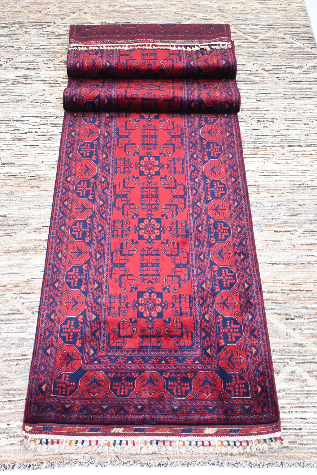 Bilcik (Buhara) El Dokuma Yolluk | 395x082 cm – 50x50 İlmek – %100 Yün – Doğal Boya – Yeni Dokuma