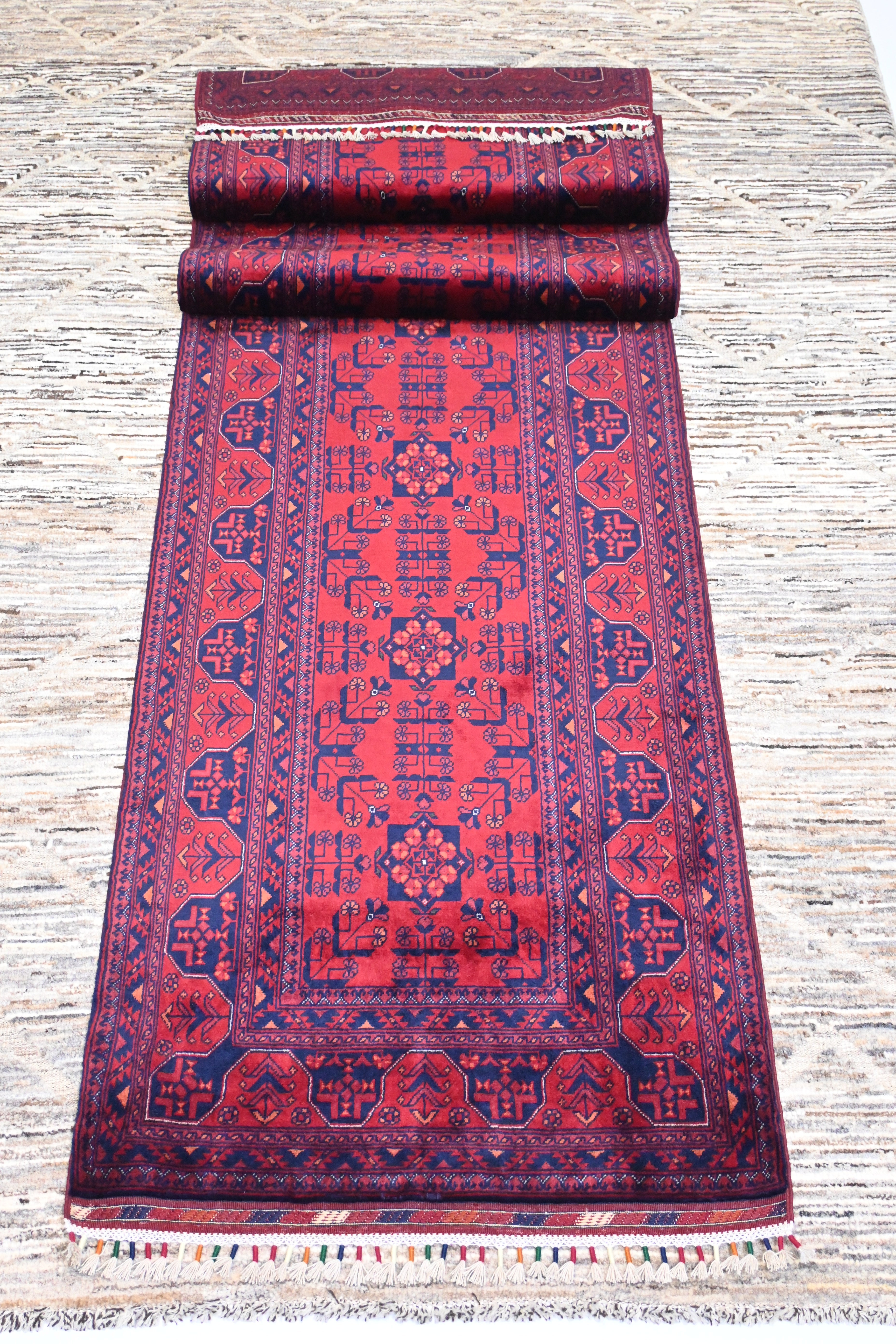 Bilcik (Buhara) El Dokuma Yolluk | 395x082 cm – 50x50 İlmek – %100 Yün – Doğal Boya – Yeni Dokuma