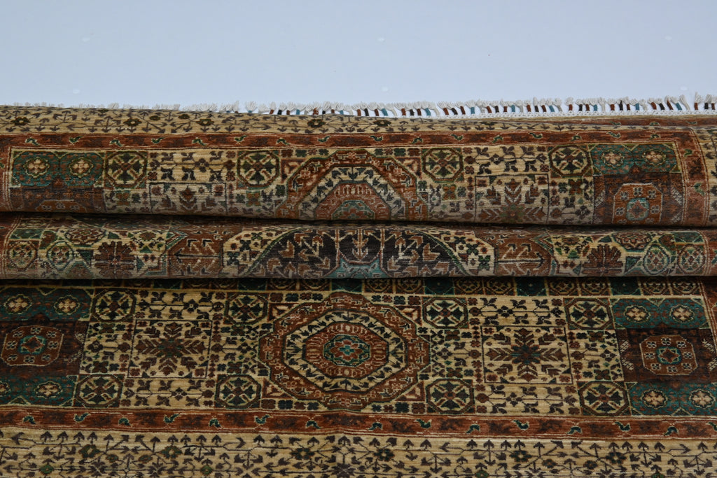 Memlük El Dokuma Halı | 200x153 cm | 50x50 İnce İlmek | %100 Doğal Yün – Doğal Boya | Otantik Afgan Halısı – Yeni Dokuma