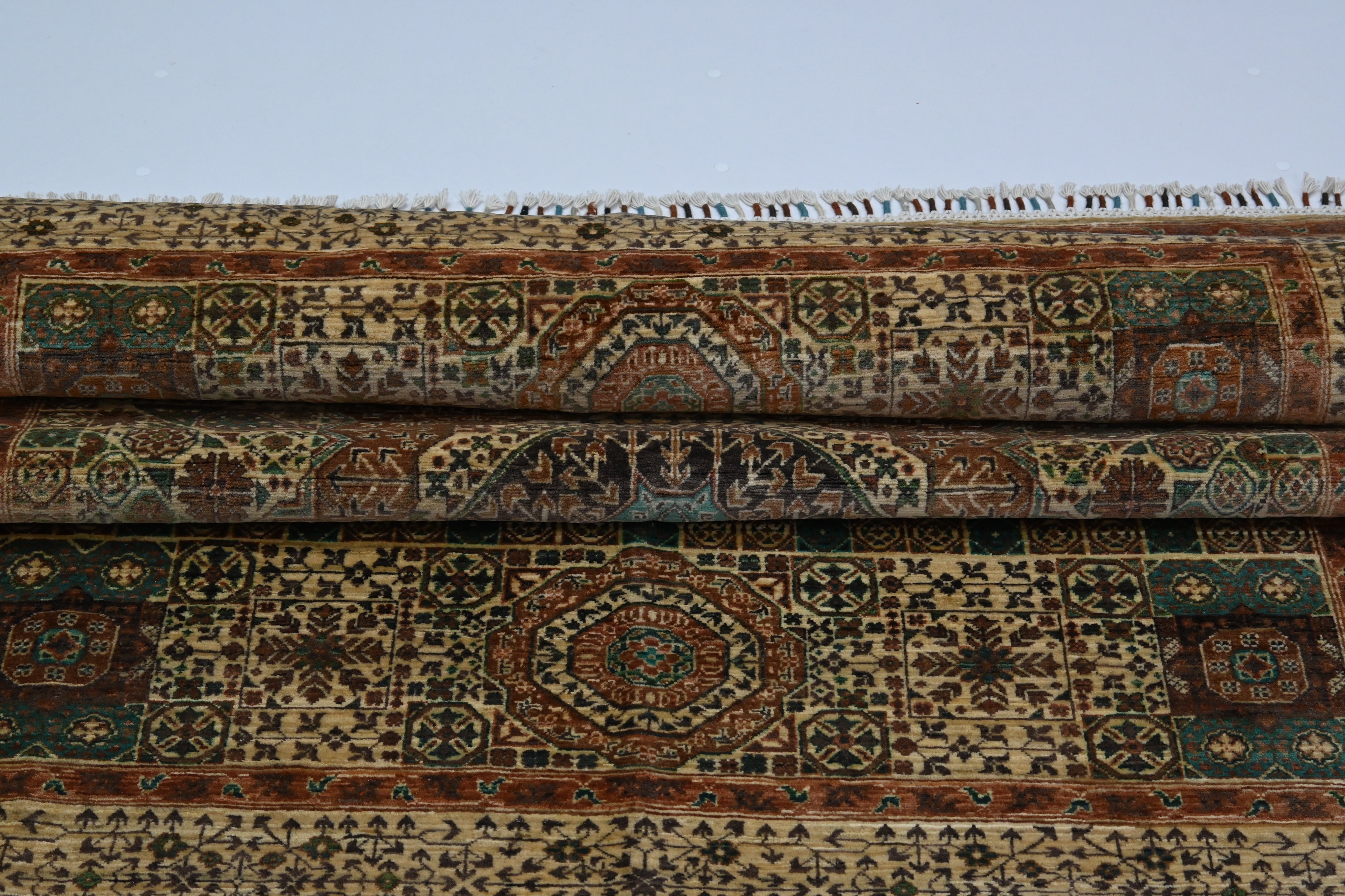 Memlük El Dokuma Halı | 200x153 cm | 50x50 İnce İlmek | %100 Doğal Yün – Doğal Boya | Otantik Afgan Halısı – Yeni Dokuma